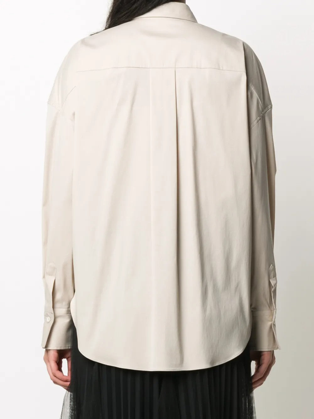 BRUNELLO CUCINELLI WOMEN'S LIGHT BEIGE RELAXED SHIRT