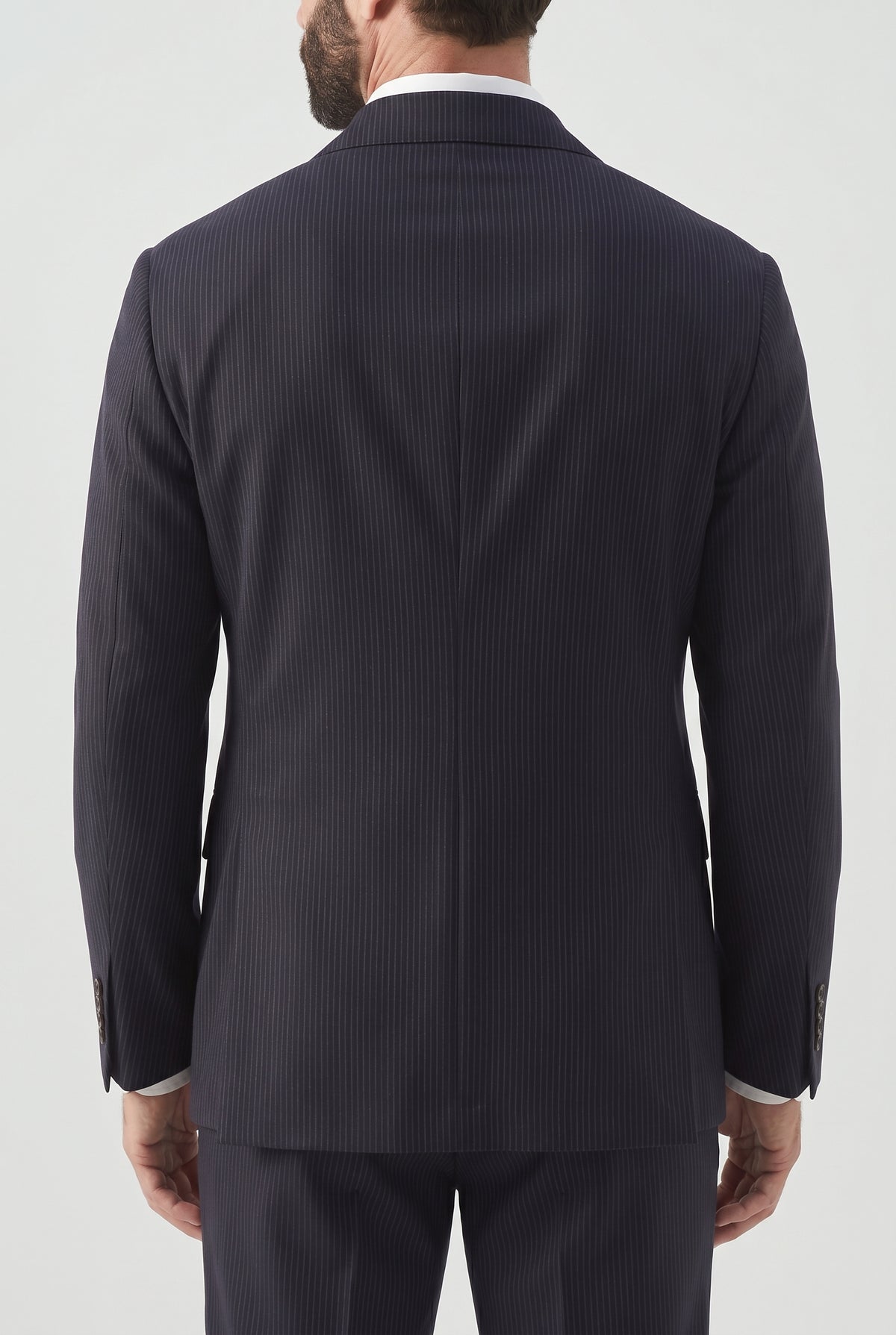 BRUNELLO CUCINELLI MEN'S NAVY WOOL TAILORED BLAZER