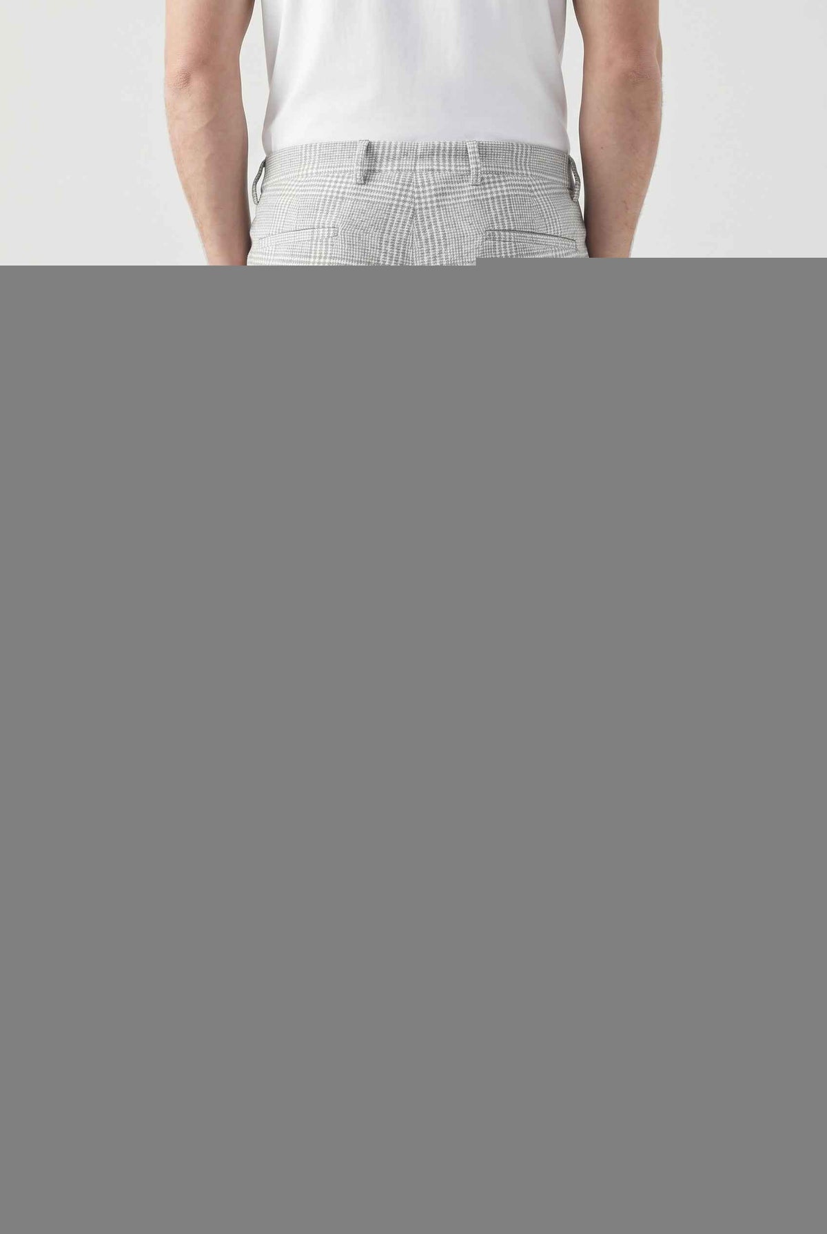 BRUNELLO CUCINELLI MEN'S LIGHT GREY WOOL TROUSERS