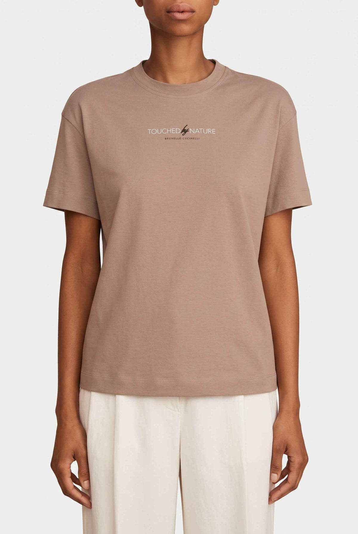 BRUNELLO CUCINELLI WOMEN'S COYOTE COTTON RELAXED SHIRT