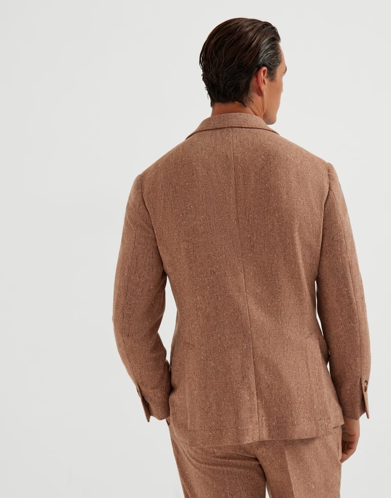 BRUNELLO CUCINELLI MEN'S AUTUMN CAPSULES WOOL HERRINGBONE BLAZER