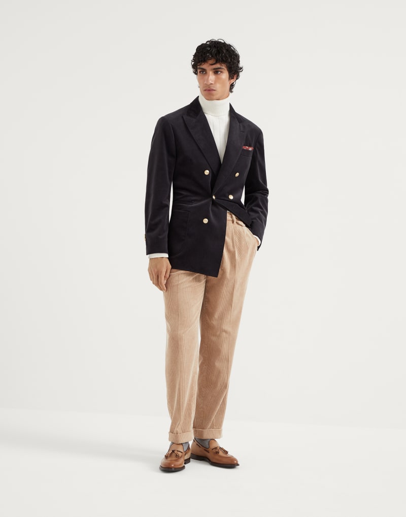 BRUNELLO CUCINELLI MEN'S PANAMA WOOL RIBBED TURTLENECK SWEATER