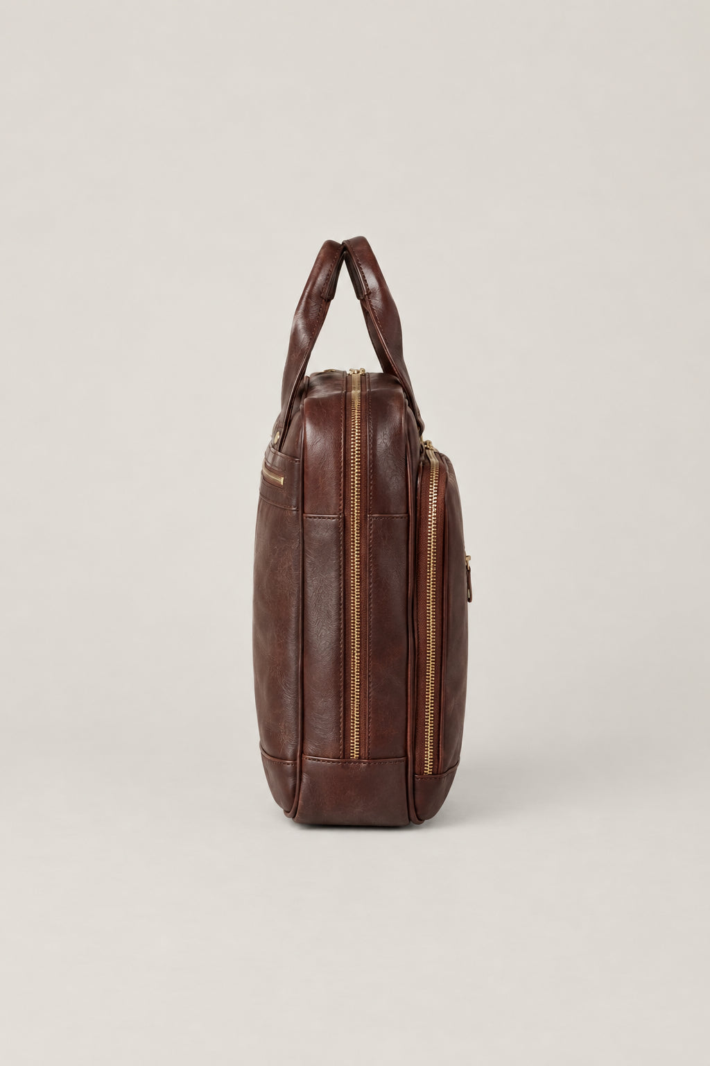 BRUNELLO CUCINELLI MEN'S BURGUNDY LEATHER BRIEFCASE