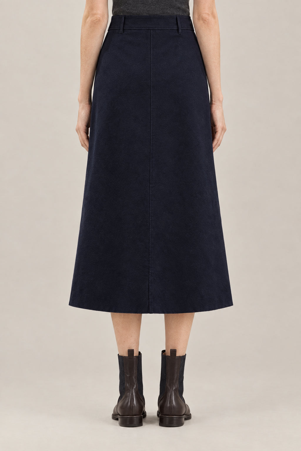 BRUNELLO CUCINELLI WOMEN'S BLUE MIDI SKIRT