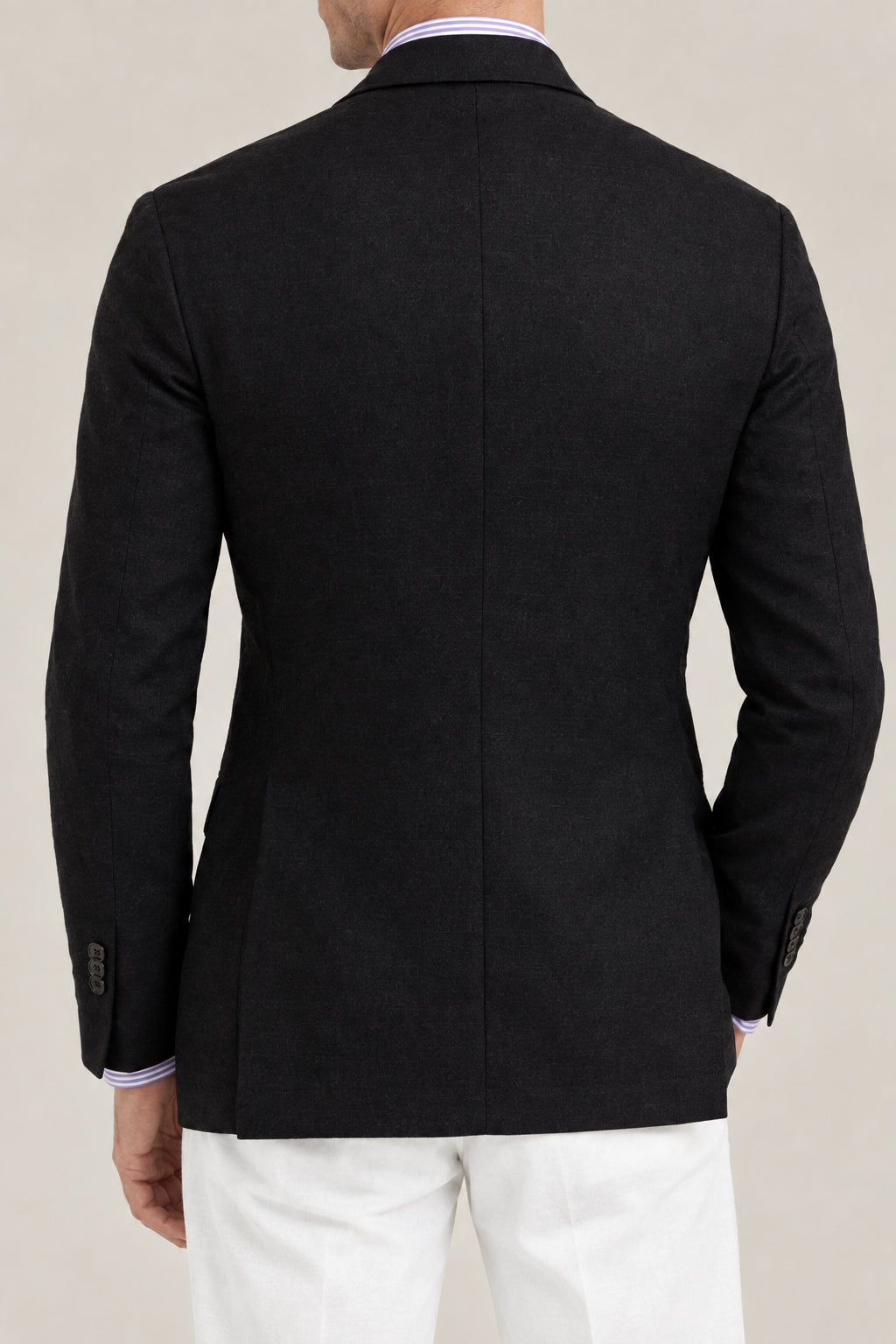 BRUNELLO CUCINELLI MEN'S BLACK WOOL TAILORED JACKET