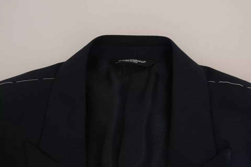 Dolce & Gabbana Blue Wool MARTINI Blazer Vest 2 Piece