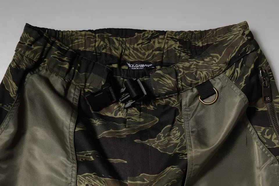 Dolce & Gabbana Green Cotton Jogger Cargo Pants
