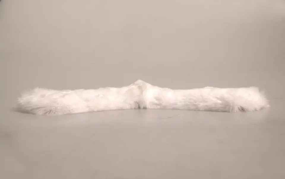 Dolce & Gabbana White Fur Shoulder Collar Wrap Shawl Scarf