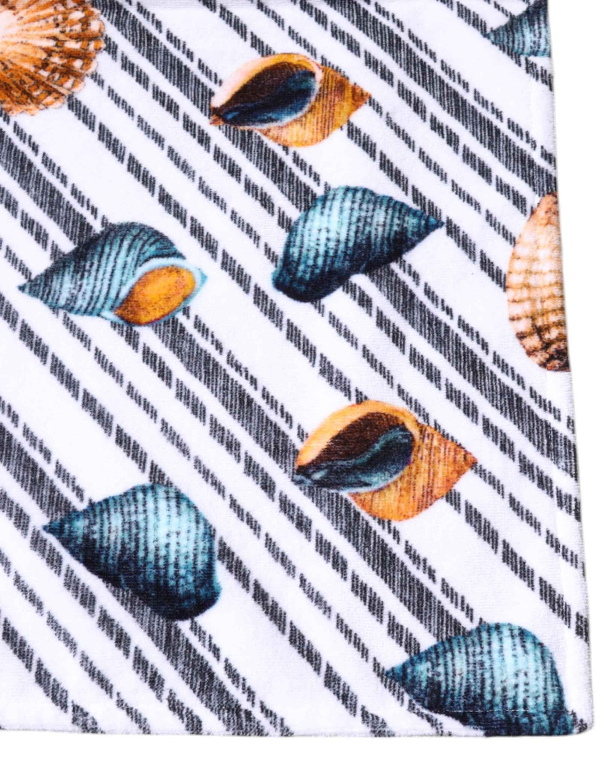 Dolce & Gabbana Multicolor Stripes Seashells Beach Towel