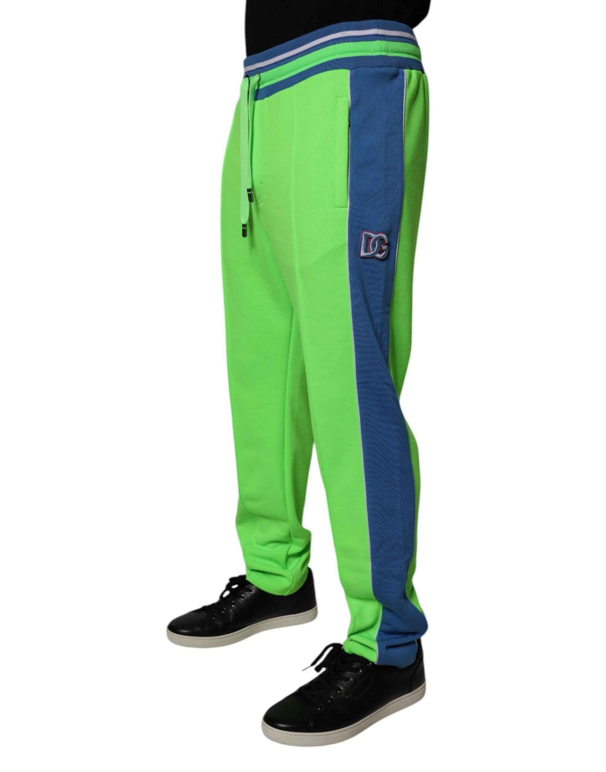 Dolce & Gabbana Green Blue Jogger Sweatpants Pants