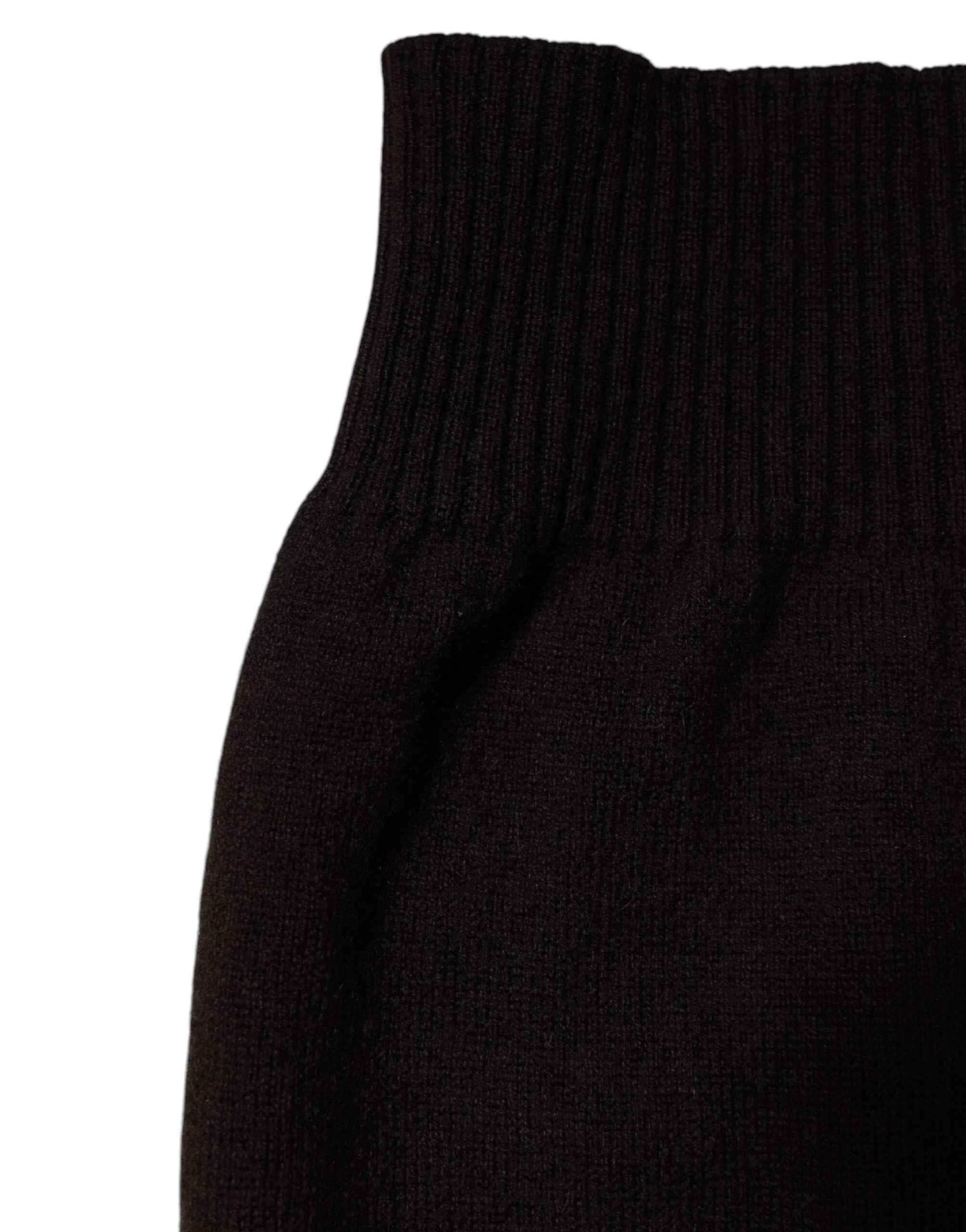 Dolce & Gabbana Brown Cashmere Knitted Neck Warmer Foulard Scarf