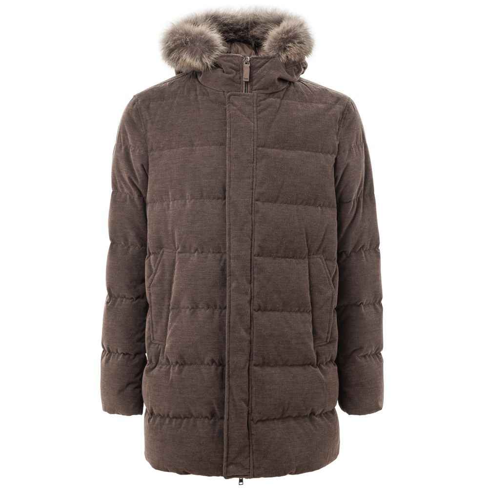 Herno Brown Cotton Bomber
