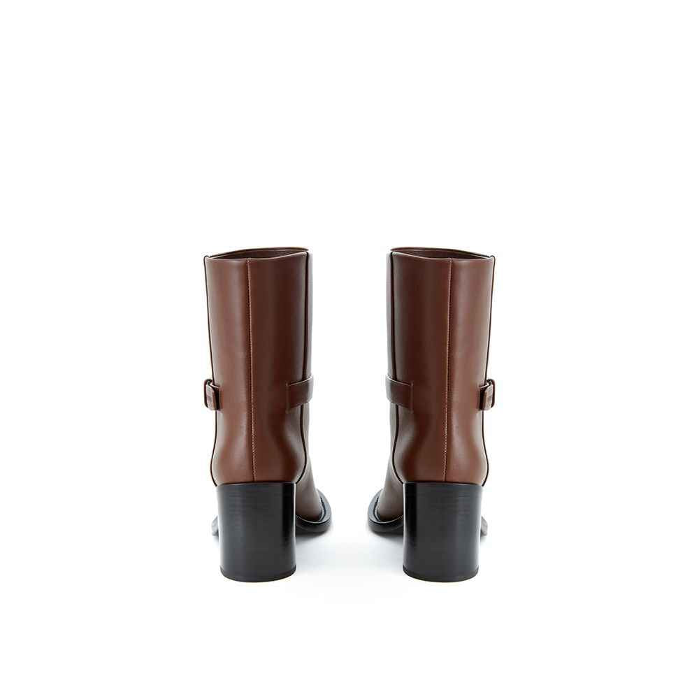 Burberry Brown Leather Ankle Boots