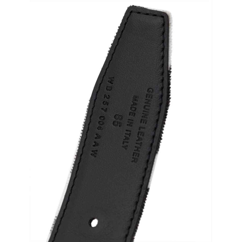 Tom Ford Black And White Leather Regular Belt