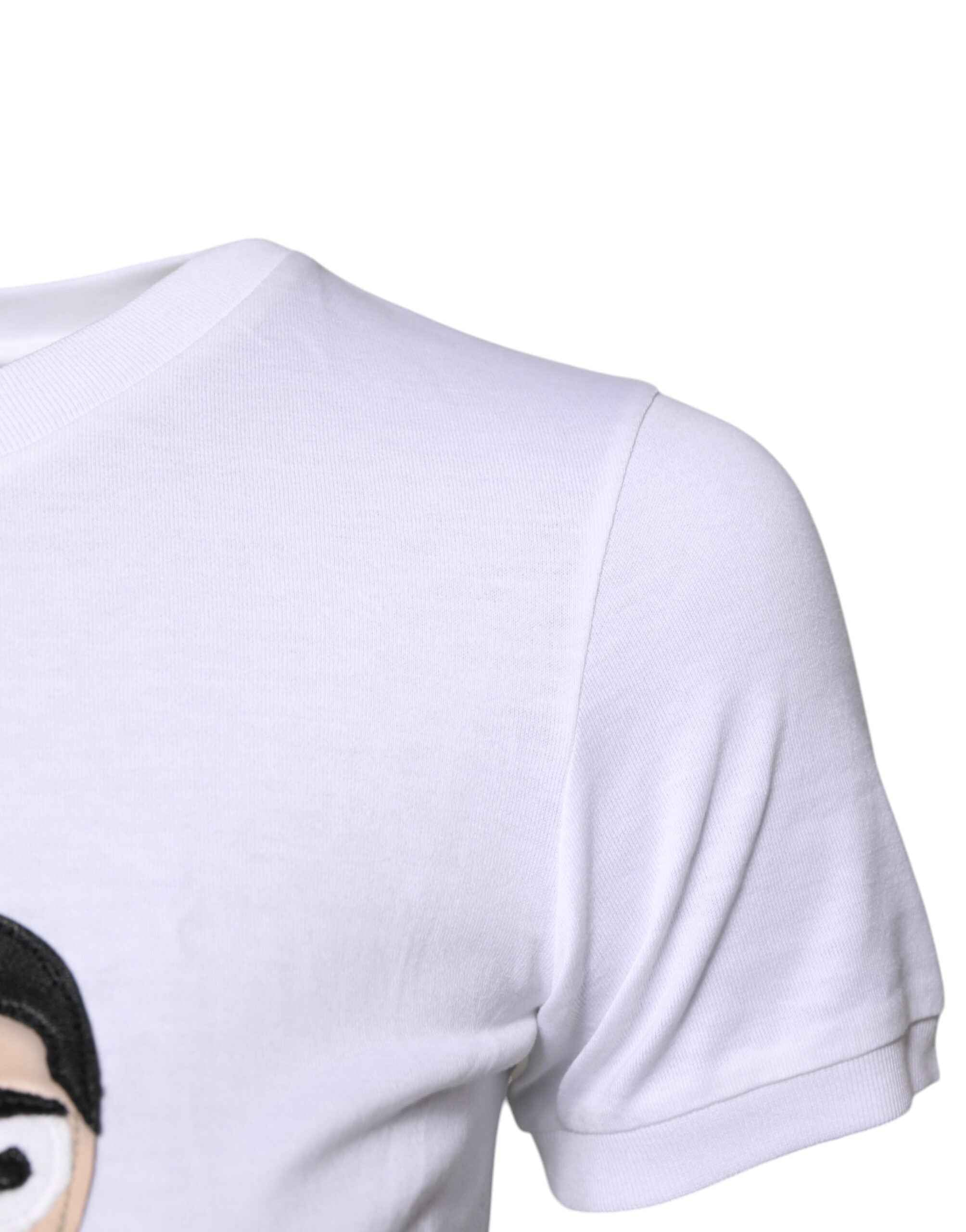 Dolce & Gabbana White Cotton #DGFAMILY Embroidery T-shirt
