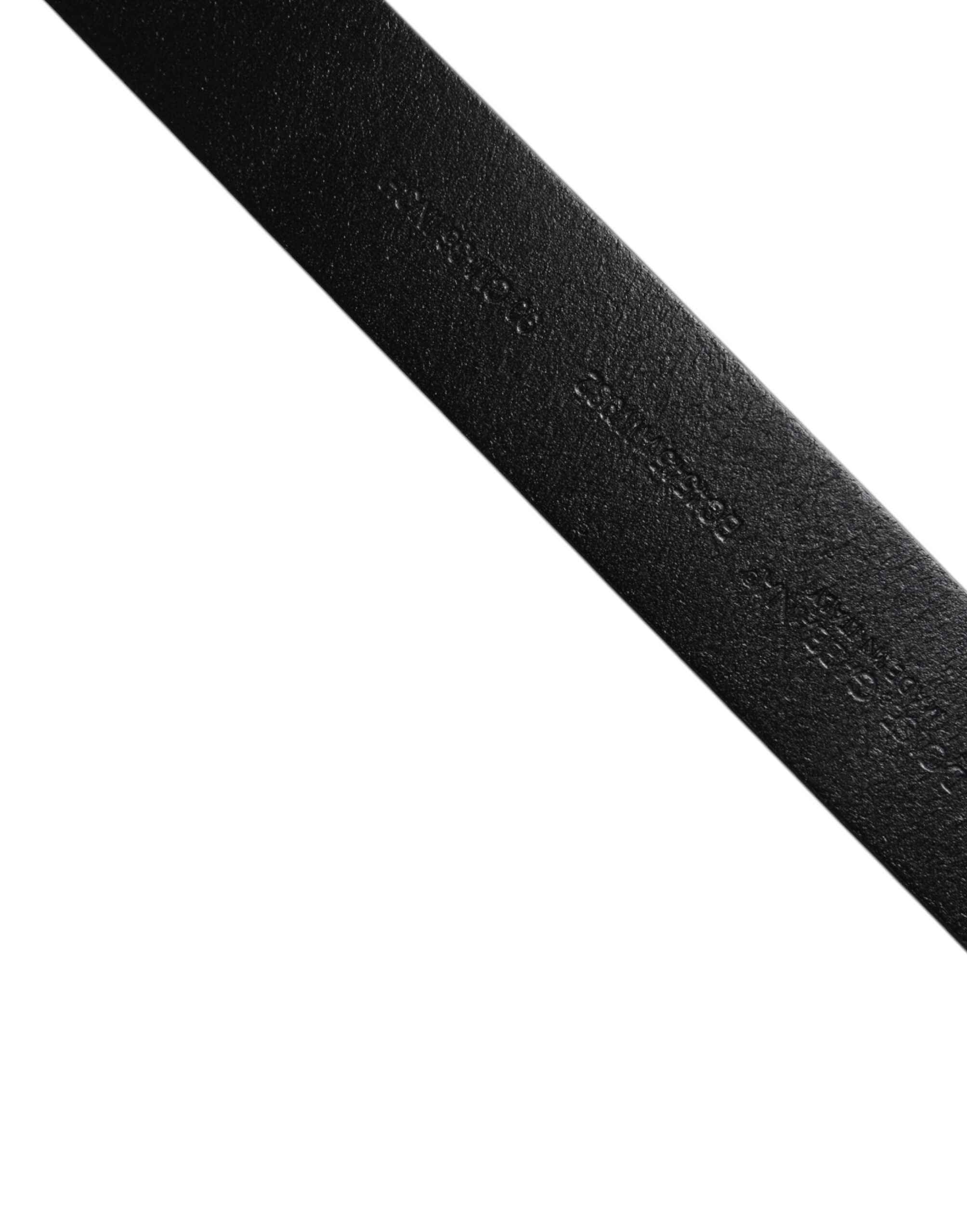 Dolce & Gabbana Brown Calf Leather Classic Metal Buckle Belt