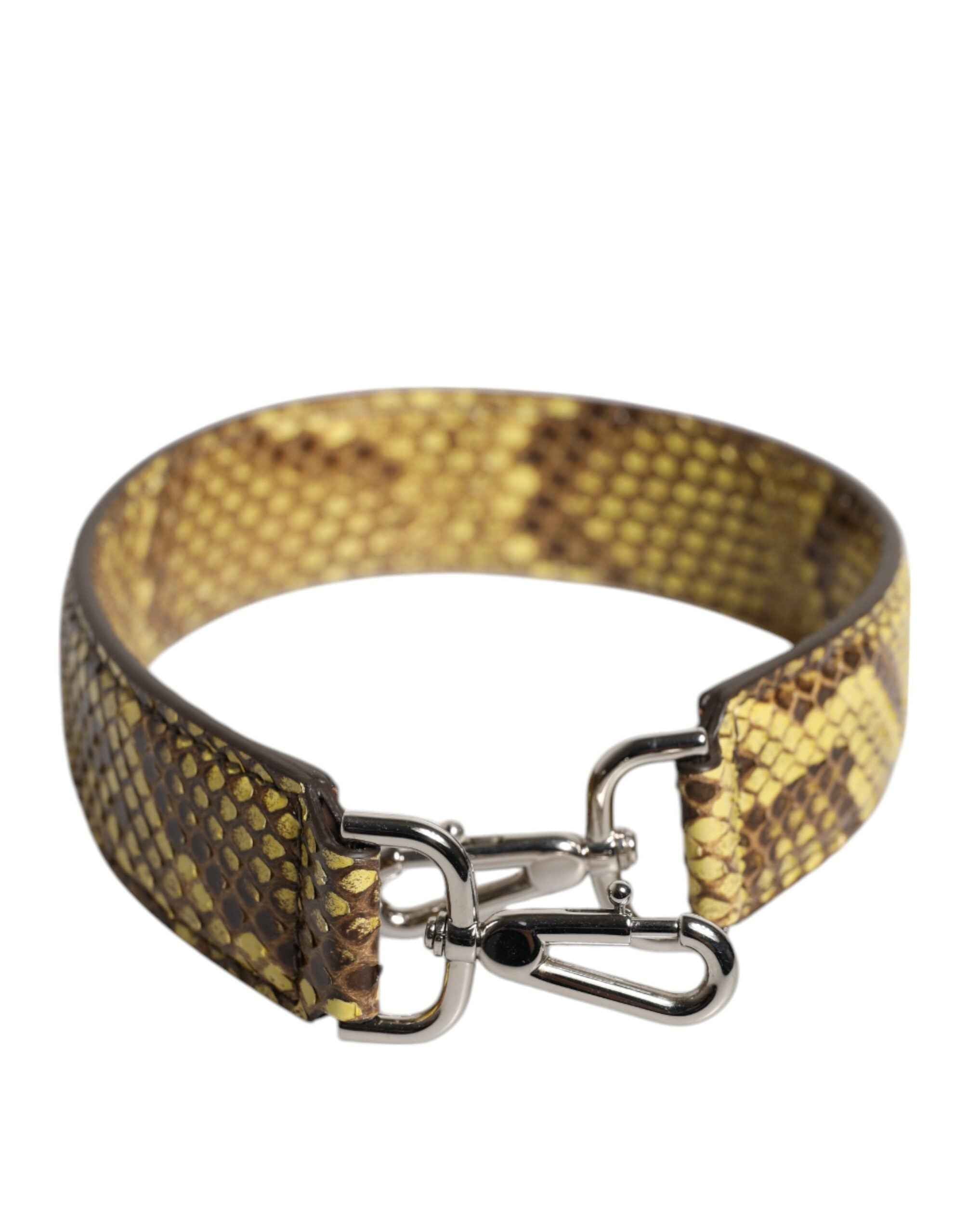 Dolce & Gabbana Yellow Exotic Leather Bag Shoulder Strap