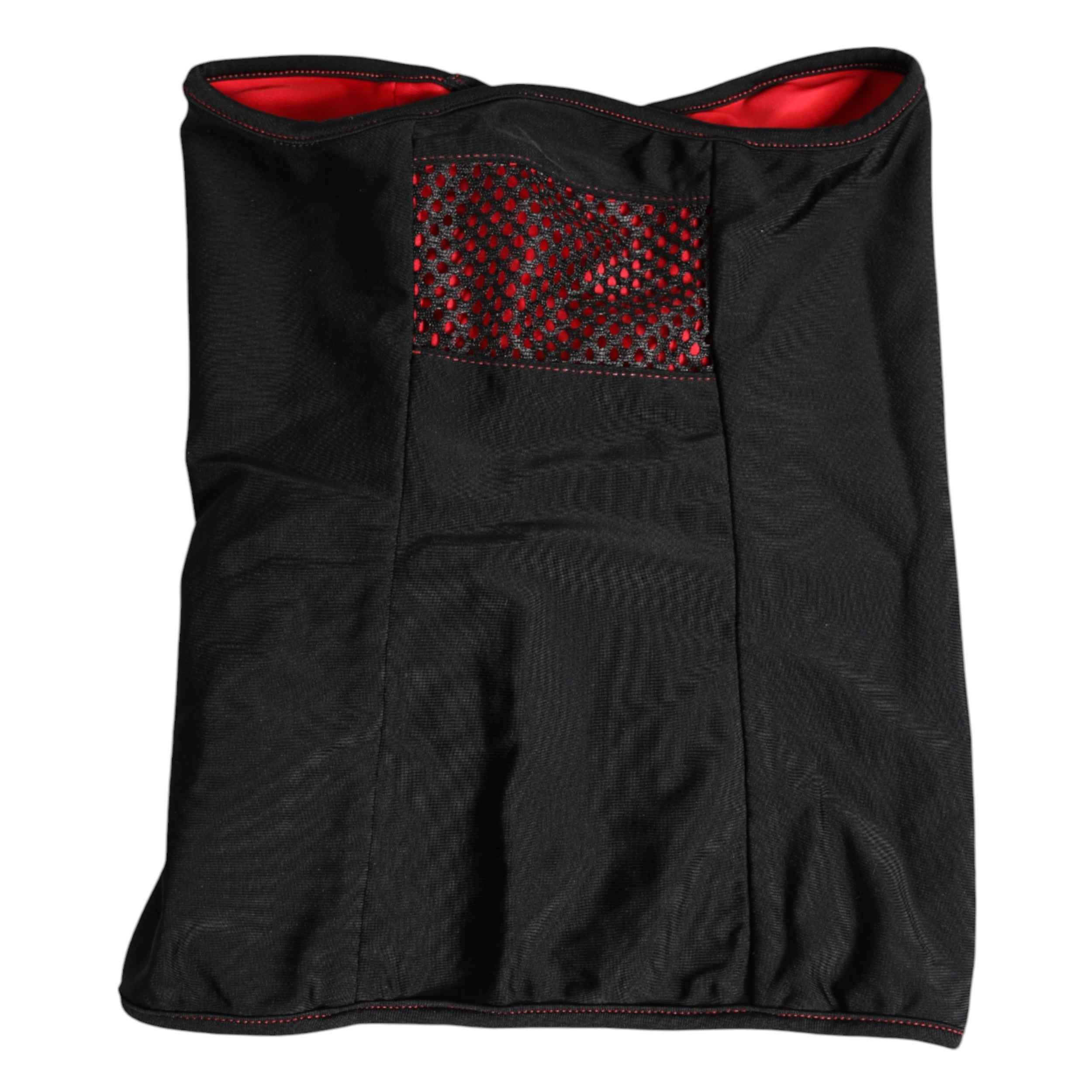 Dolce & Gabbana Black Nylon Knitted Neck Warmer Balaclava Scarf
