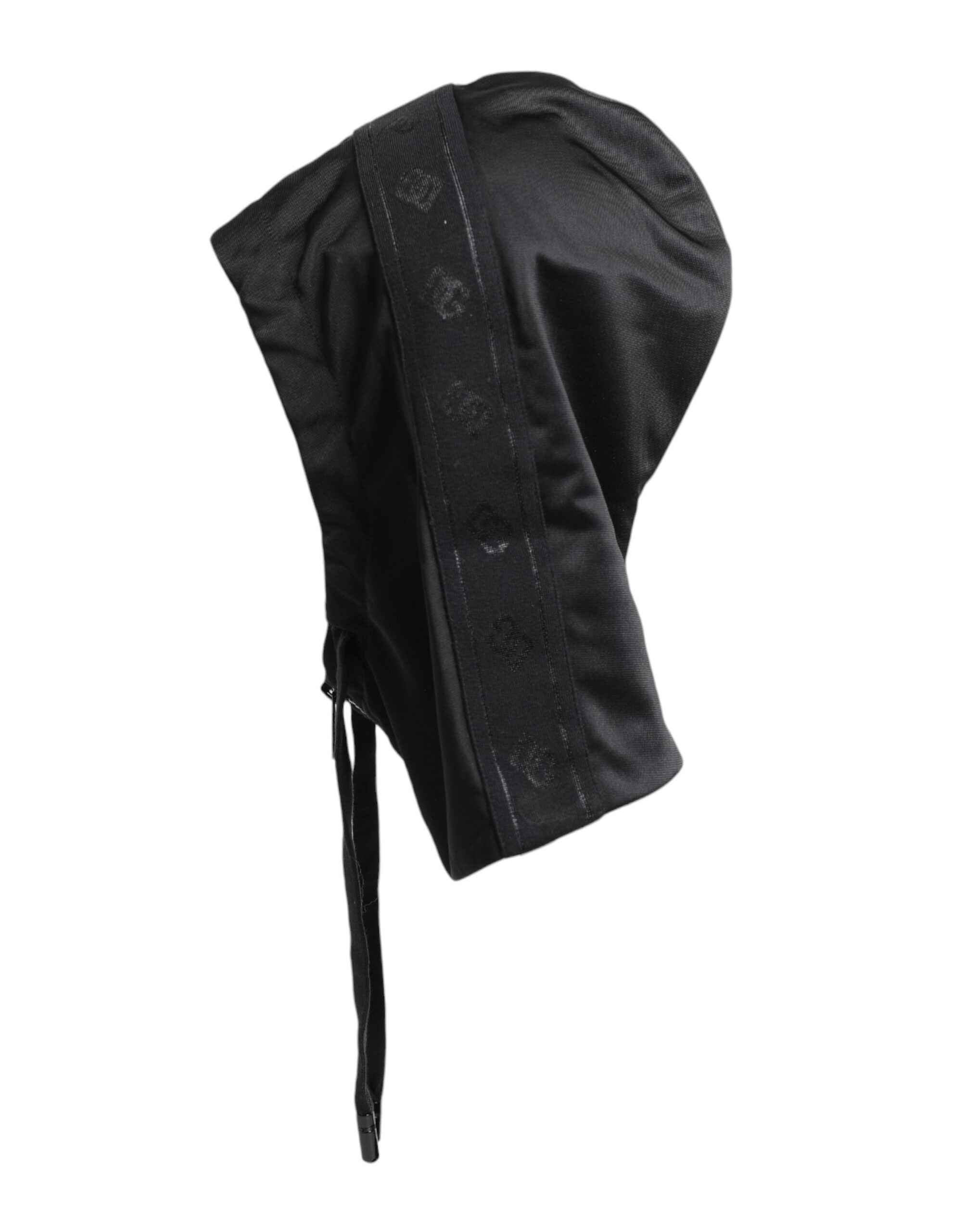 Dolce & Gabbana Black Polyester Whole Head Wrap Hat