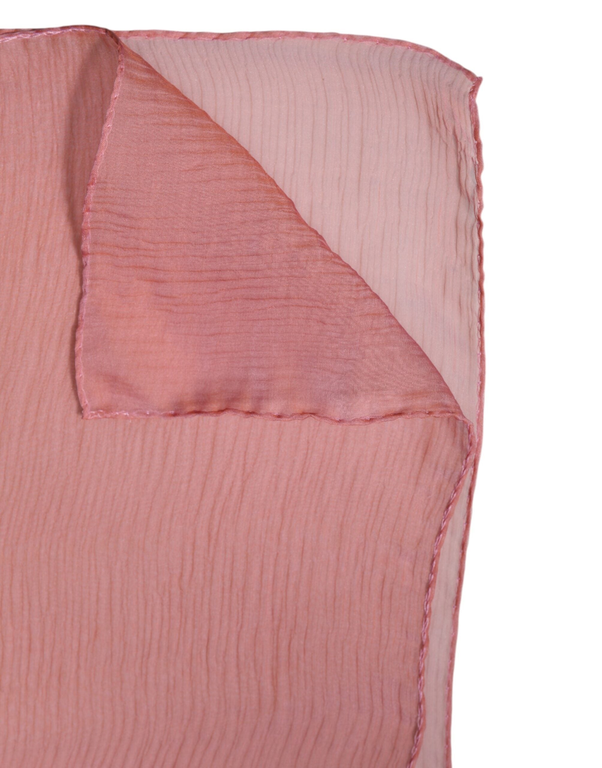 Dolce & Gabbana Pink Silk Rectangle Women Wrap Shawl Scarf