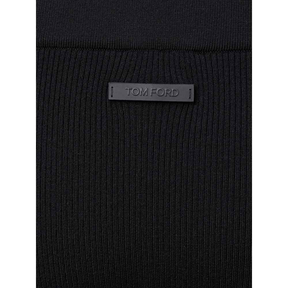 Tom Ford Black Cashmere Midi Skirt