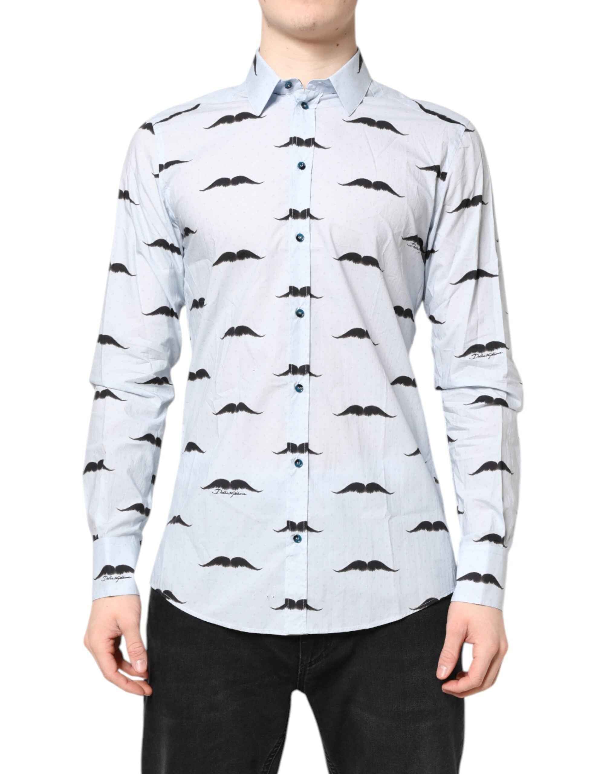 Dolce & Gabbana Light Blue Cotton MARTINI Formal Dress Shirt