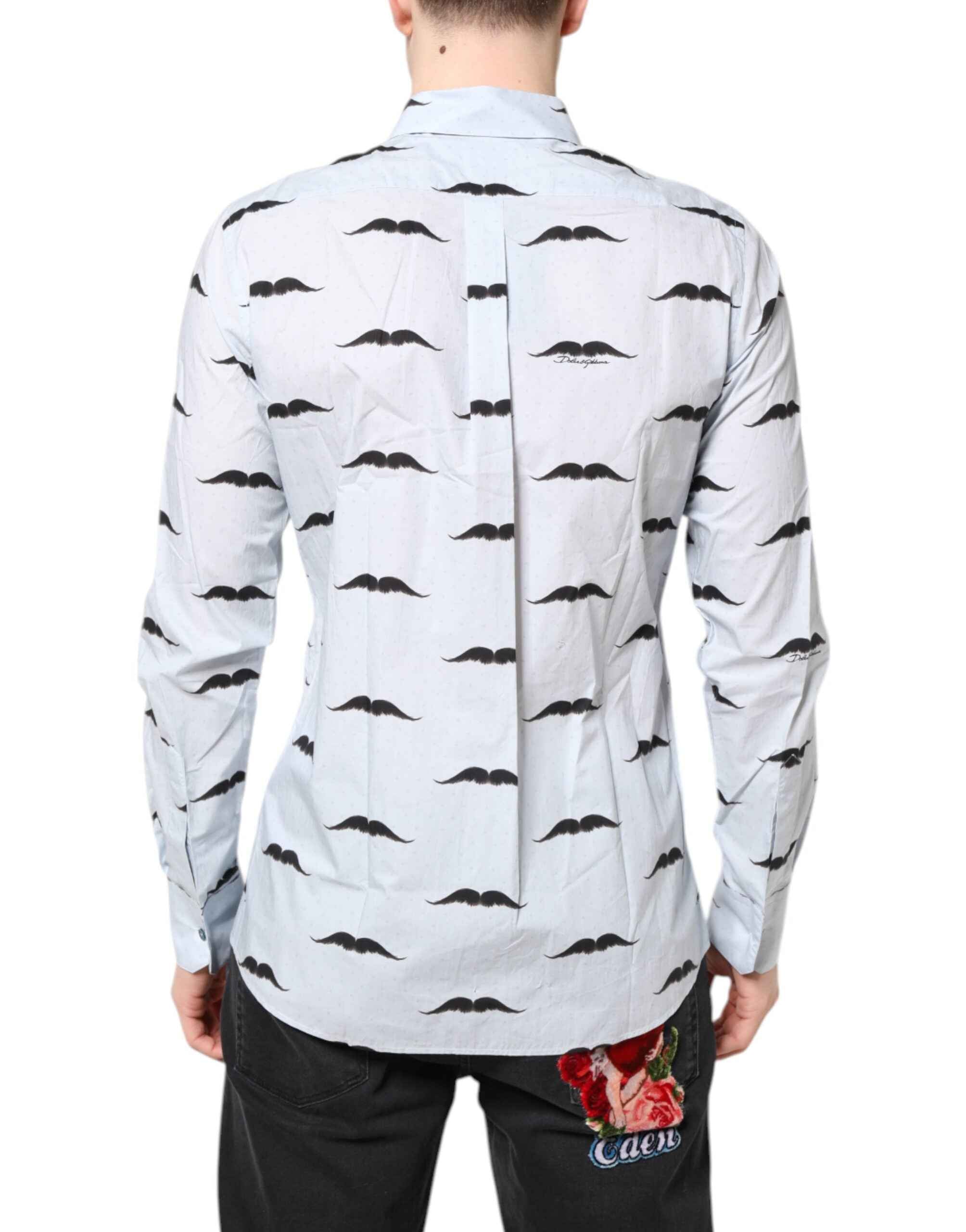 Dolce & Gabbana Light Blue Cotton MARTINI Formal Dress Shirt