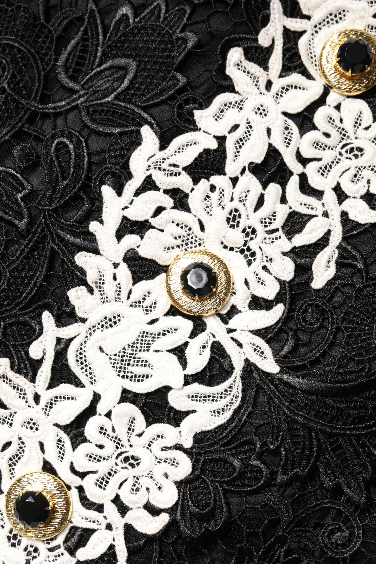 Dolce & Gabbana Black Floral Lace Embellished Mini Dress