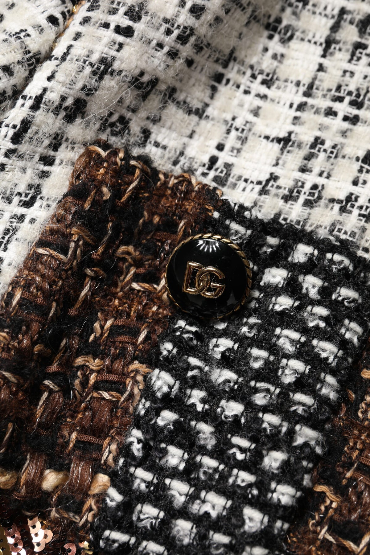 Dolce & Gabbana Multicolor Patchwork Button Down Jacket