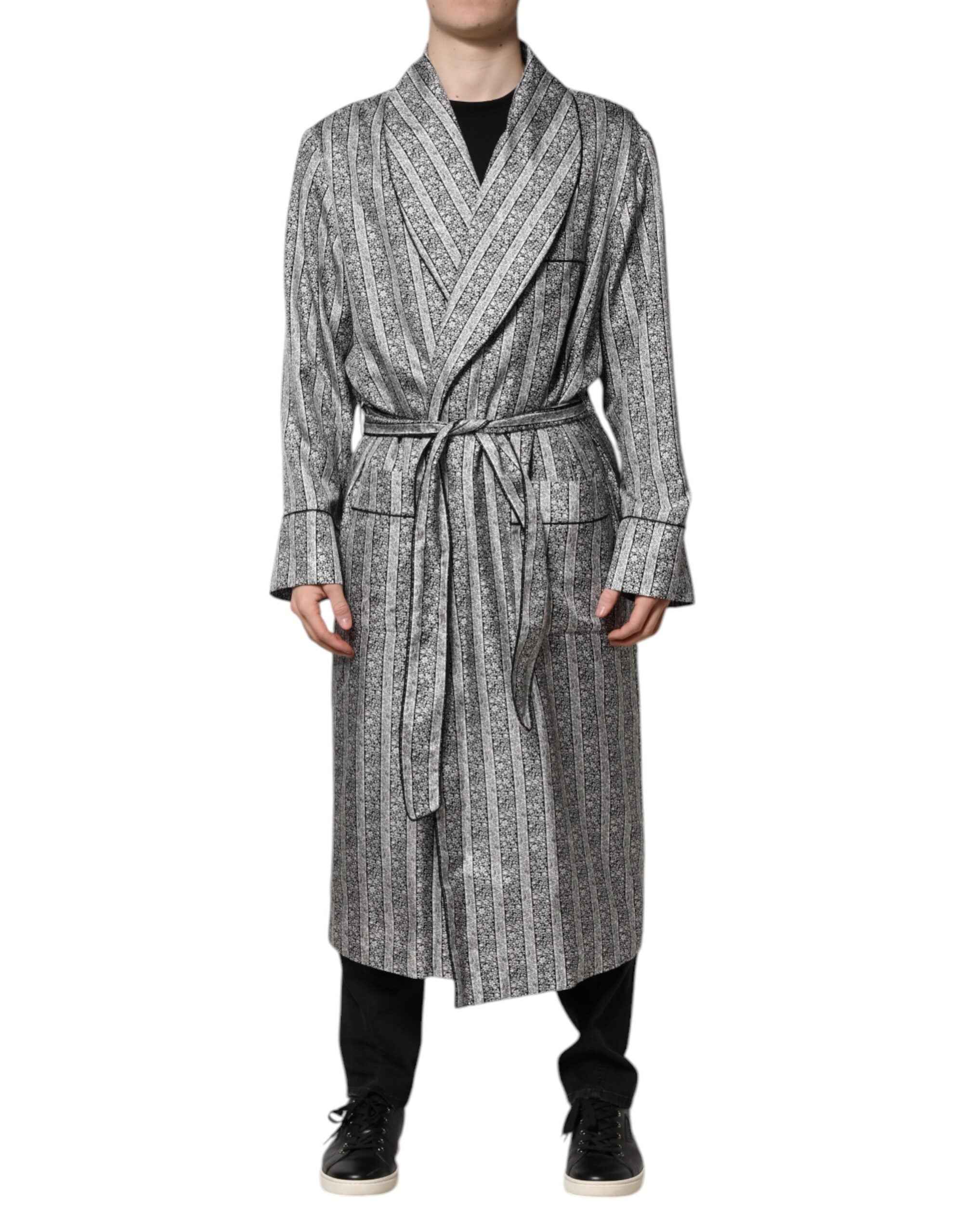 Dolce & Gabbana Multicolor Floral Robe Coat Wrap Jacket