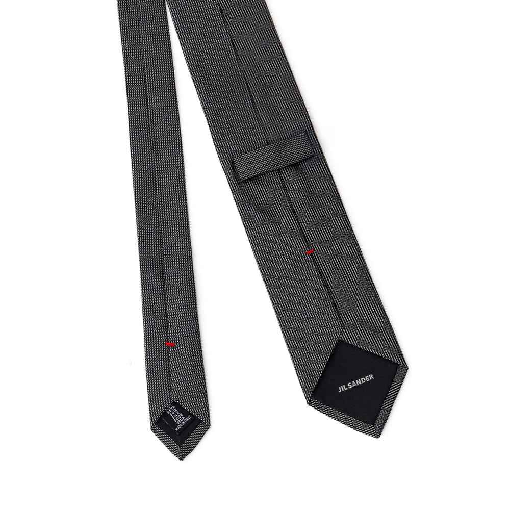Jil Sander Gray Silk Tie