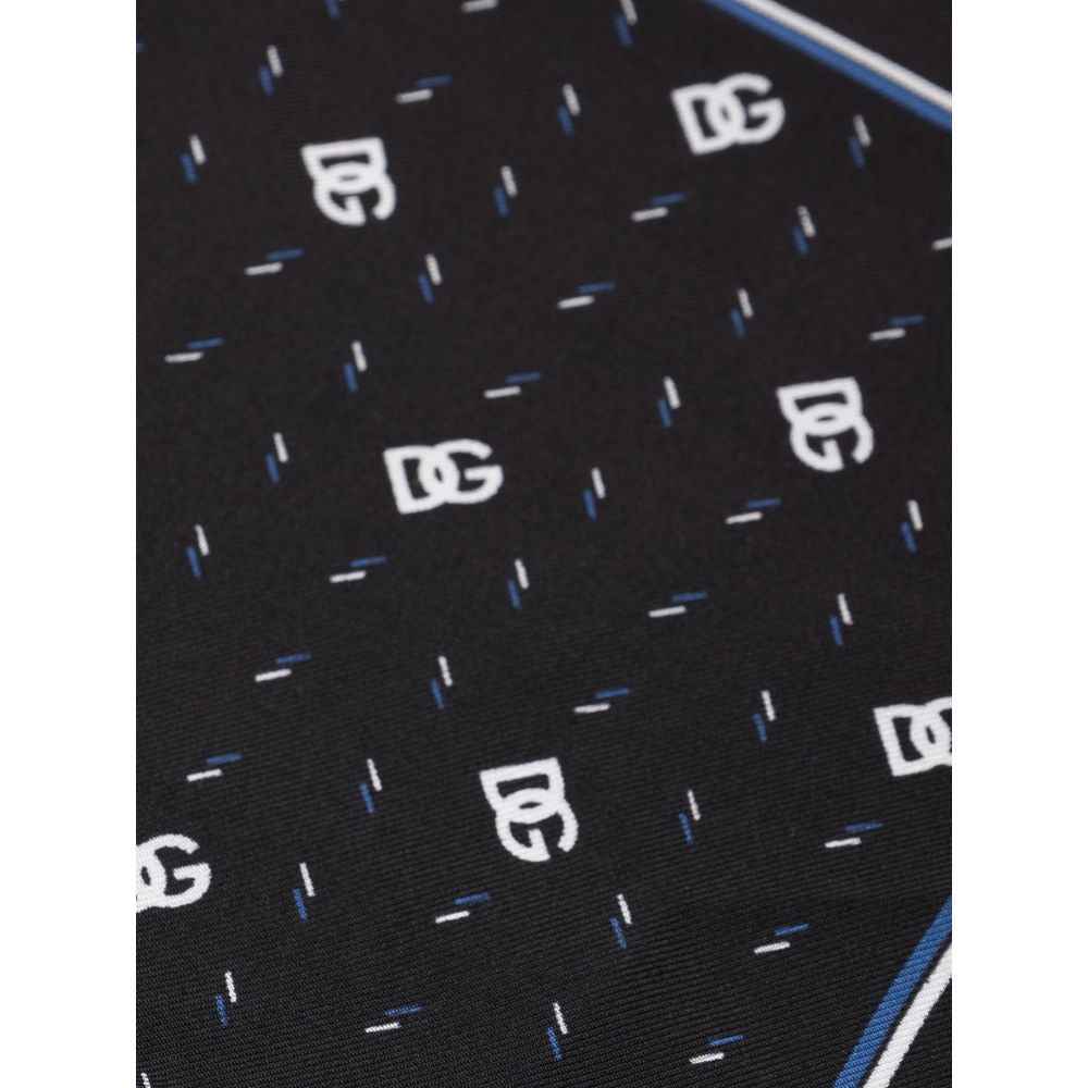 Dolce & Gabbana Black Silk Pocket Square