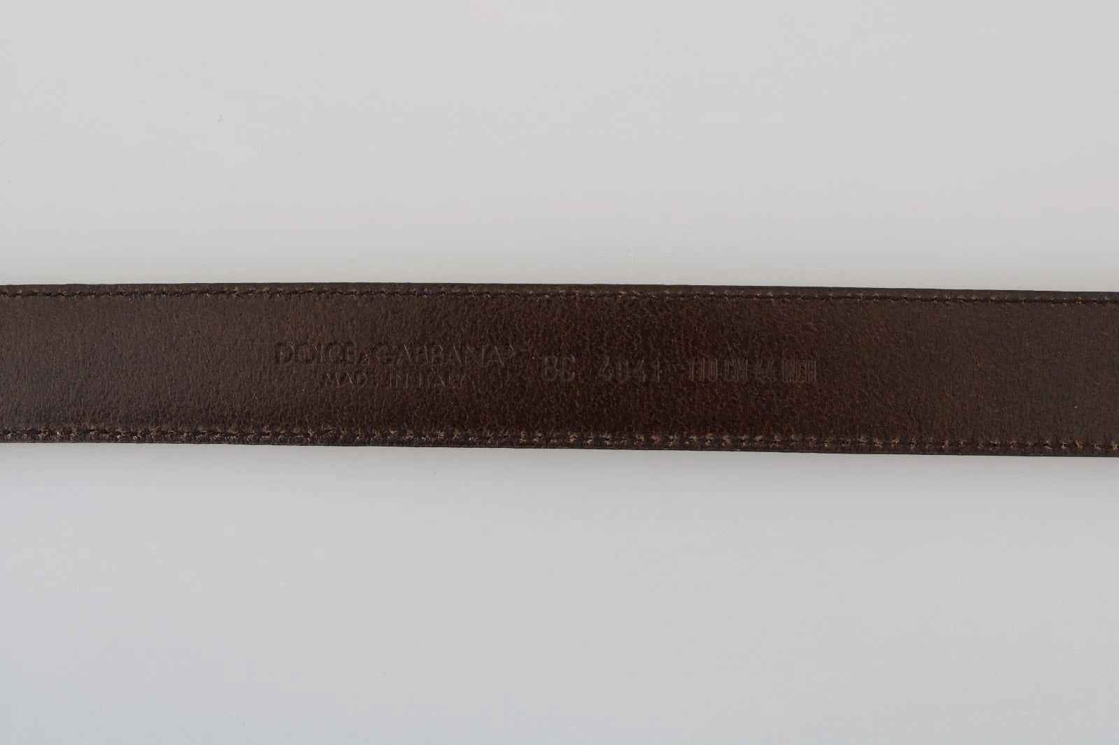 Dolce & Gabbana Blue Perforated Leather Gray Buckle Belt