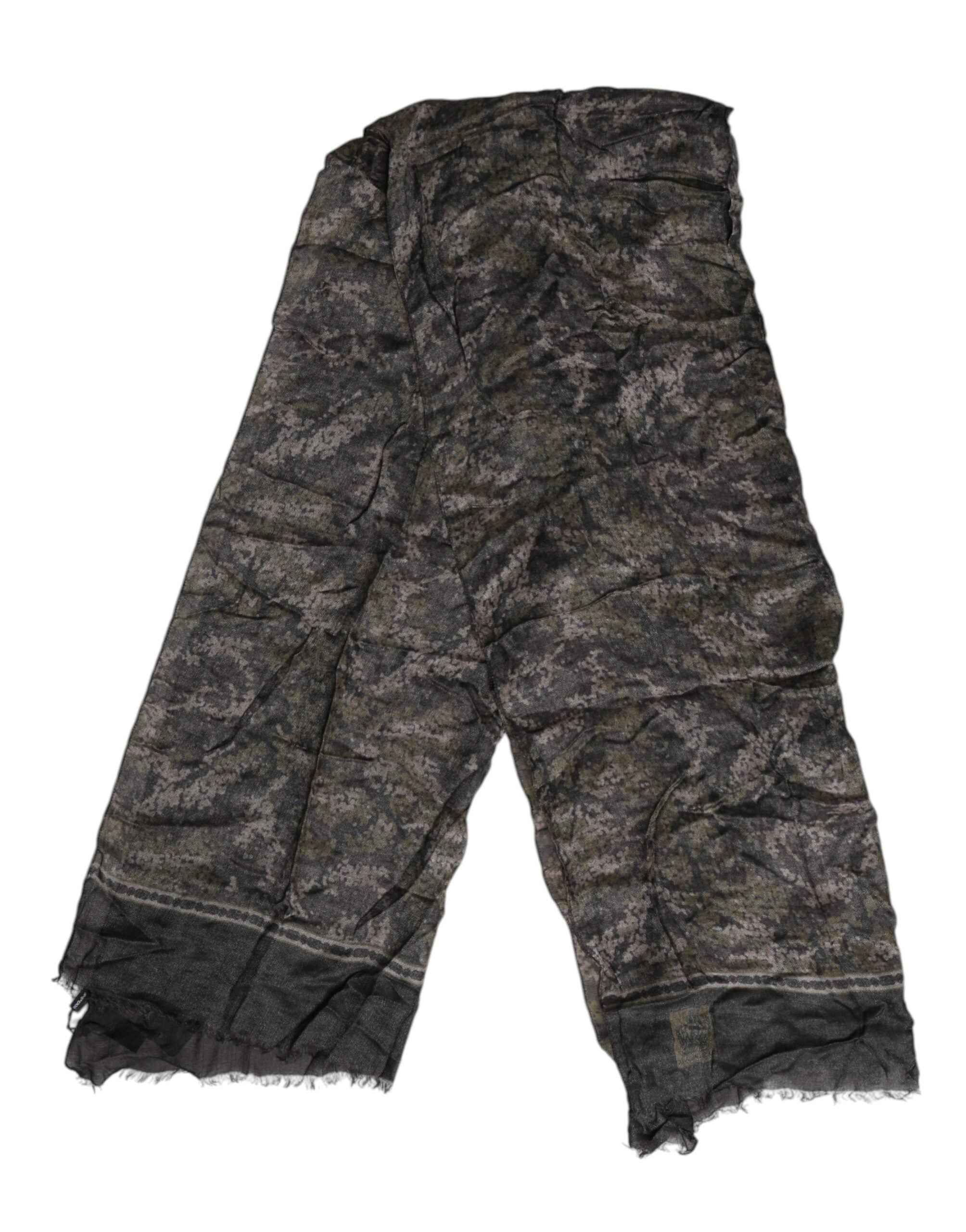 Dolce & Gabbana Camouflage Neck Warmer Wrap Foulard Scarf