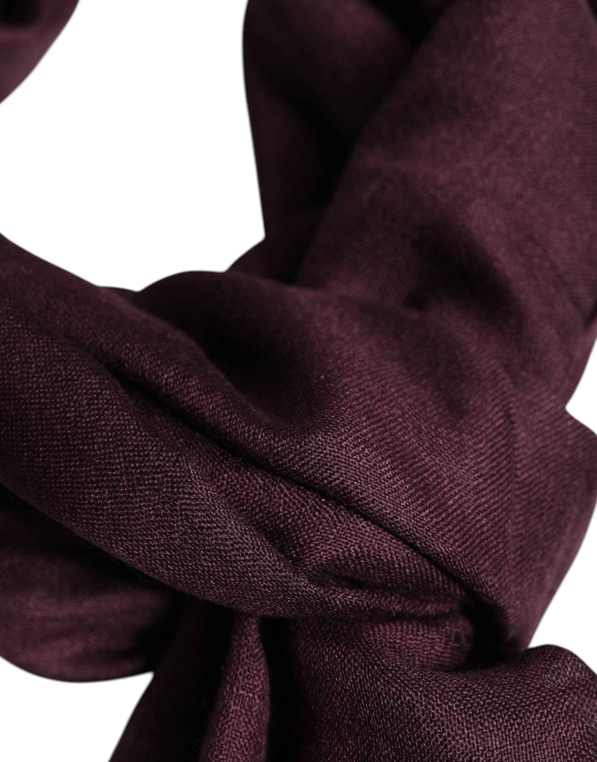 Dolce & Gabbana Maroon Cashmere Neck Warmer Wrap Shawl Scarf