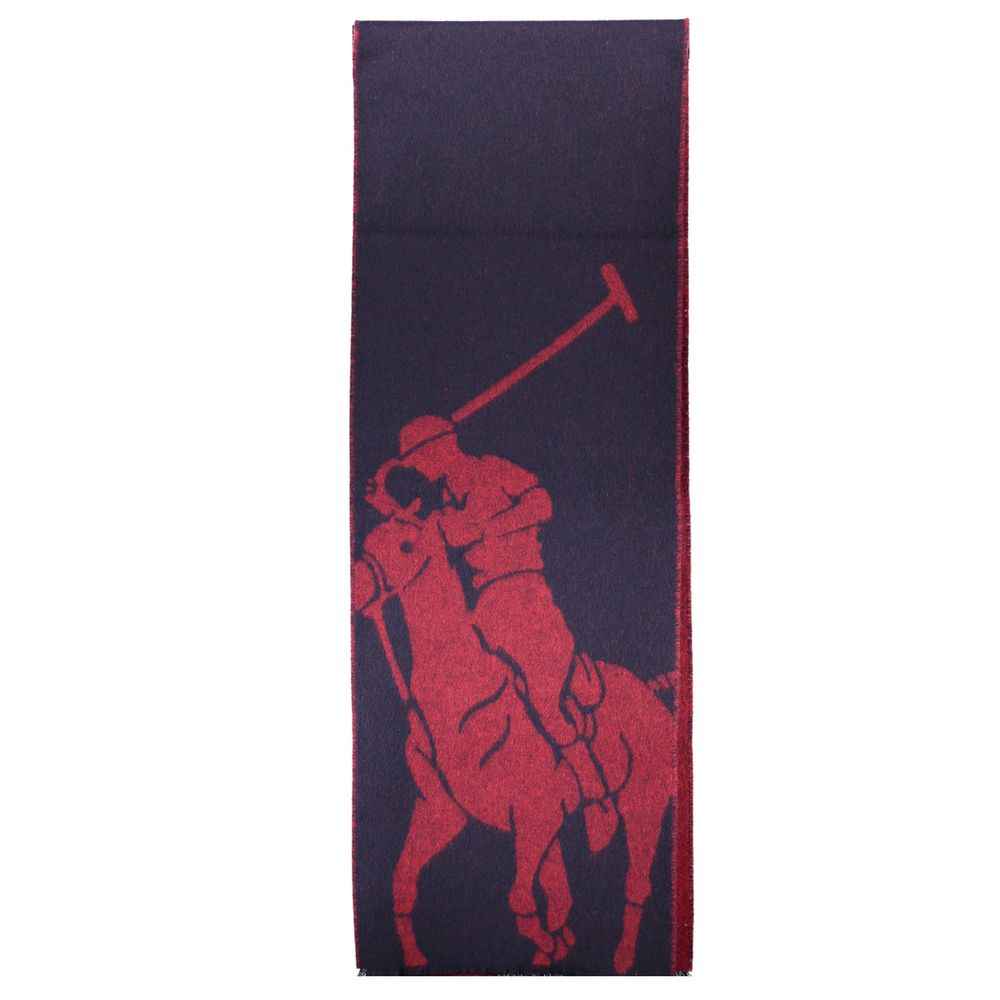 Ralph Lauren Blue Wool Men Scarf