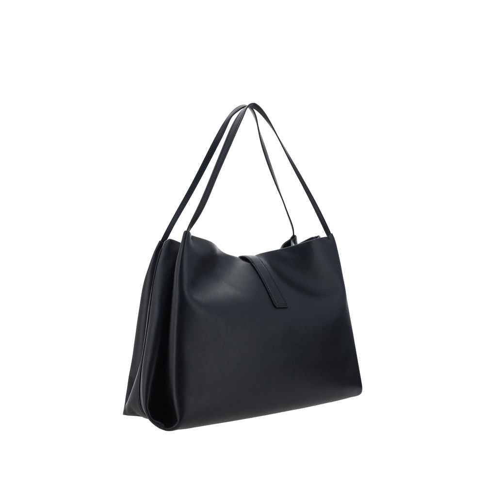 Ferragamo Black Calf Leather Bos Taurus Handbag