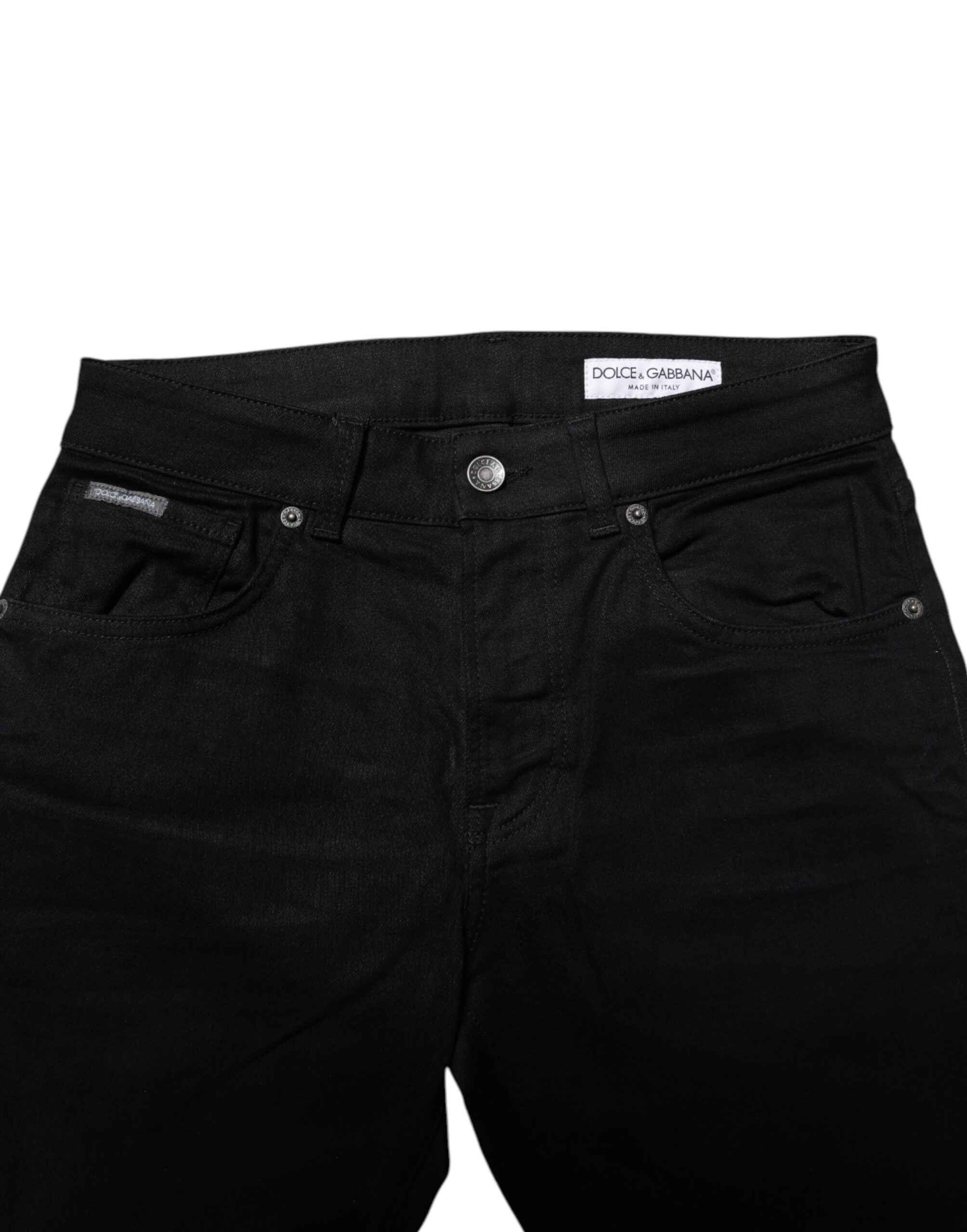 Dolce & Gabbana Black Cotton Skinny Denim Jeans