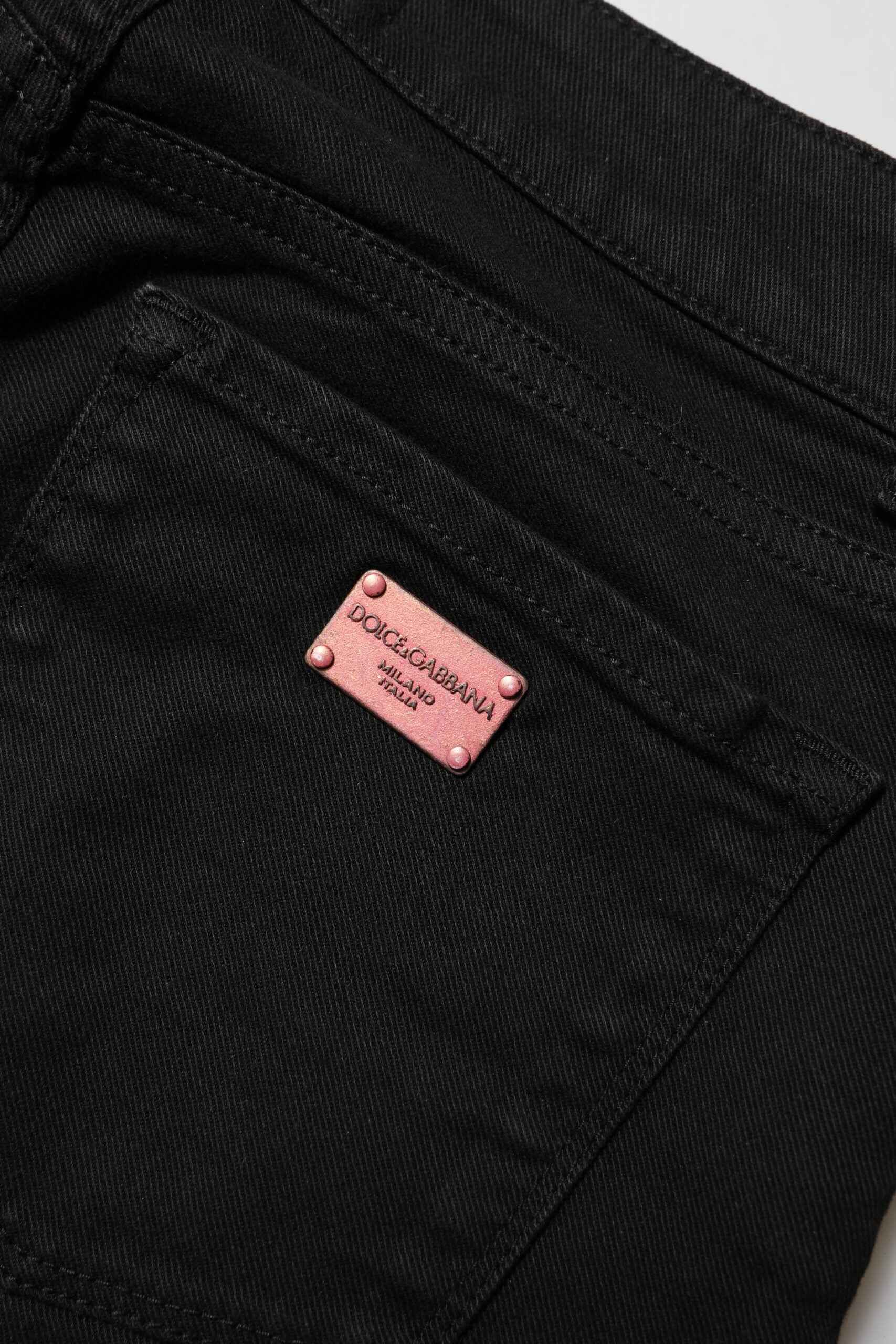 Dolce & Gabbana Black Skinny Cotton Mid Waisted Denim Jeans