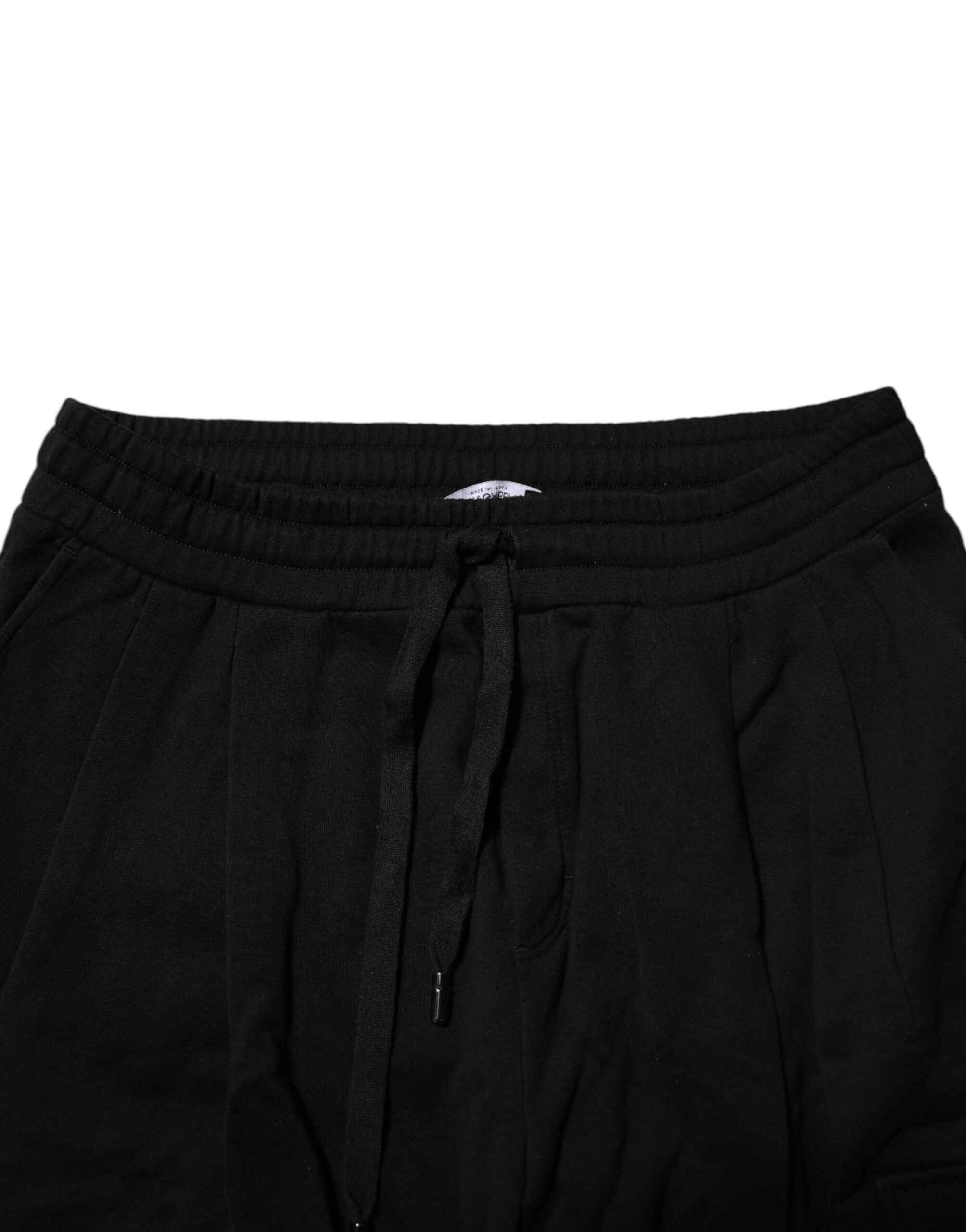 Dolce & Gabbana Black Cotton Logo Jogger Sweatpants Pants