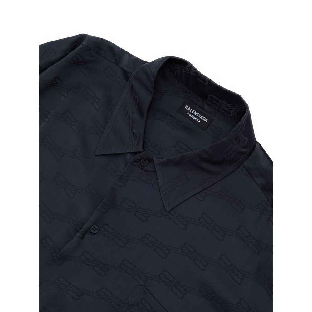 Balenciaga Gray Viscose Dress Shirt
