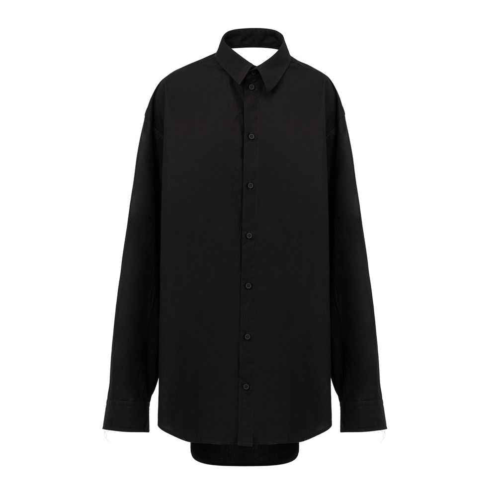 Balenciaga Black Cotton Long Dress
