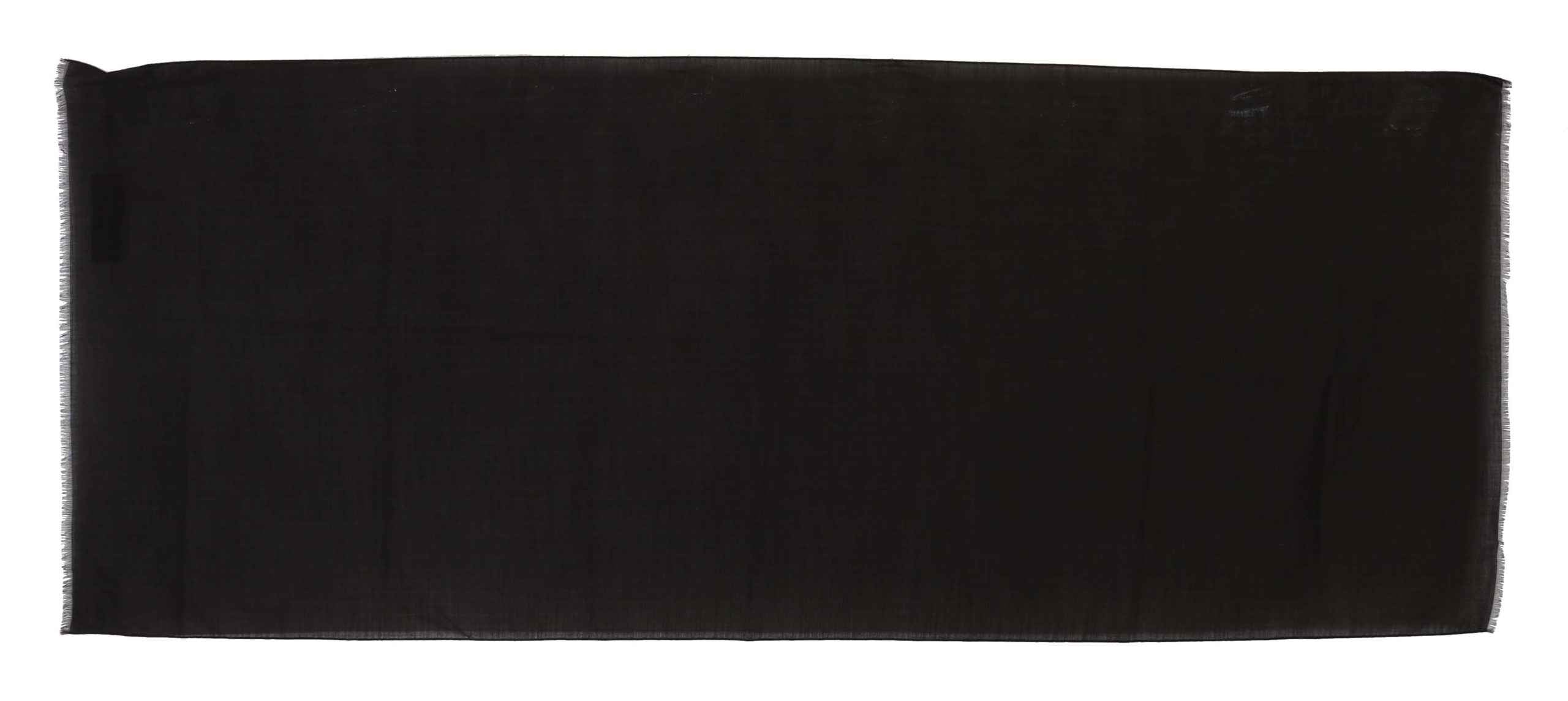 Dolce & Gabbana Dark Gray Virgin Wool Striped Pattern Wrap Scarf