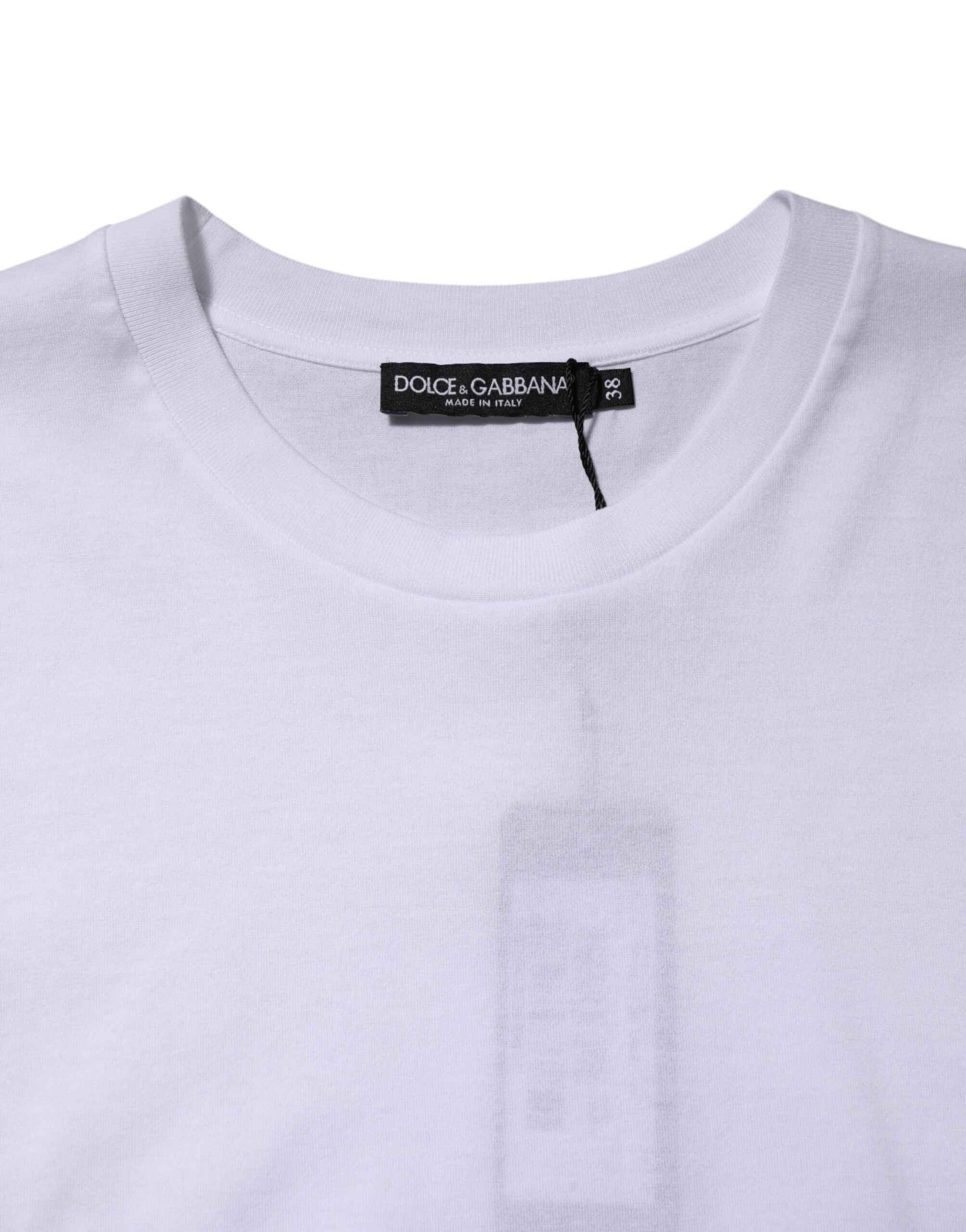 Dolce & Gabbana White Cotton Sleeveless Women Tank T-shirt
