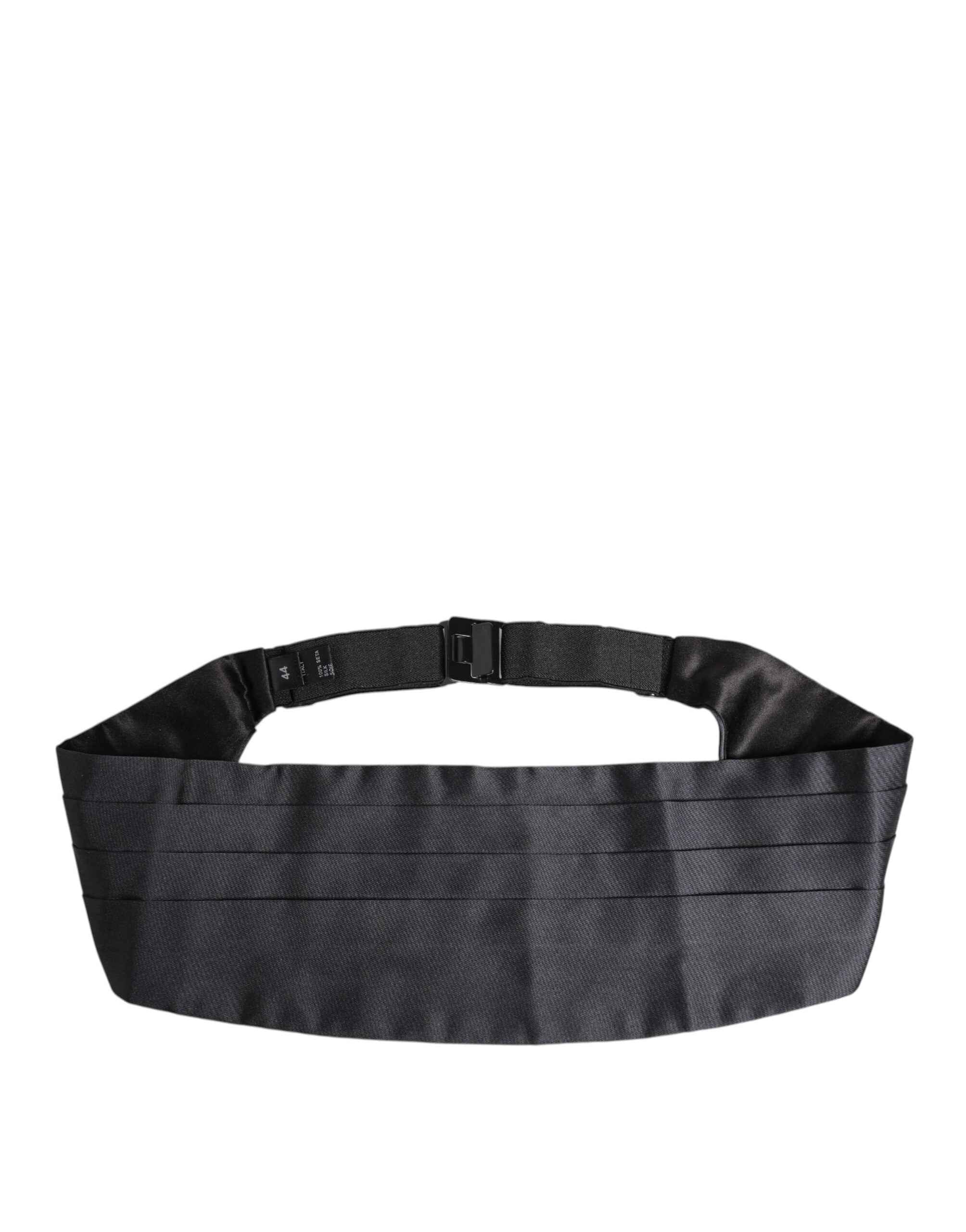 Dolce & Gabbana Dark Blue 100% Silk Belt Waist Cummerbund