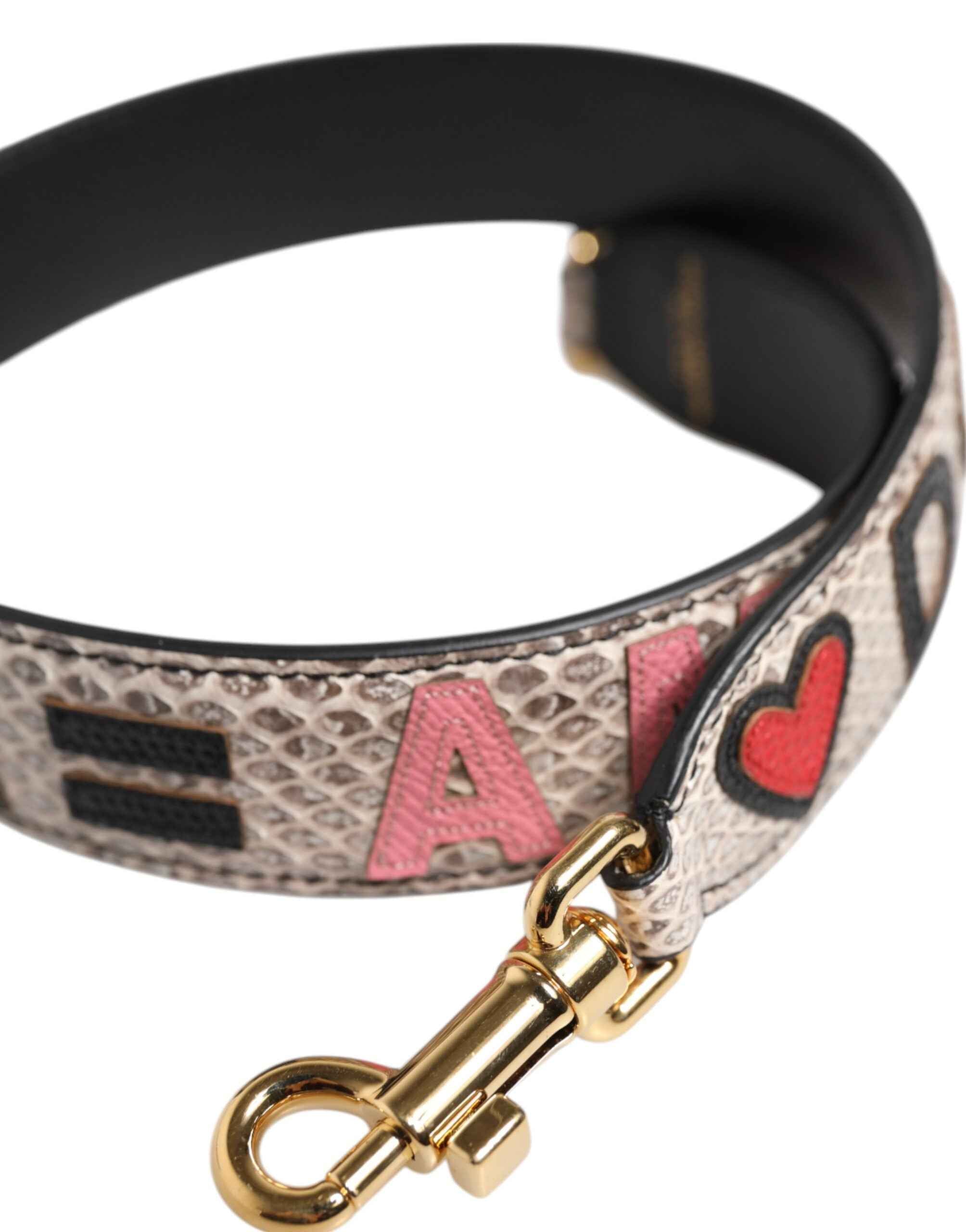 Dolce & Gabbana Multicolor DG AMORE Patch Bag Accessory Shoulder Strap