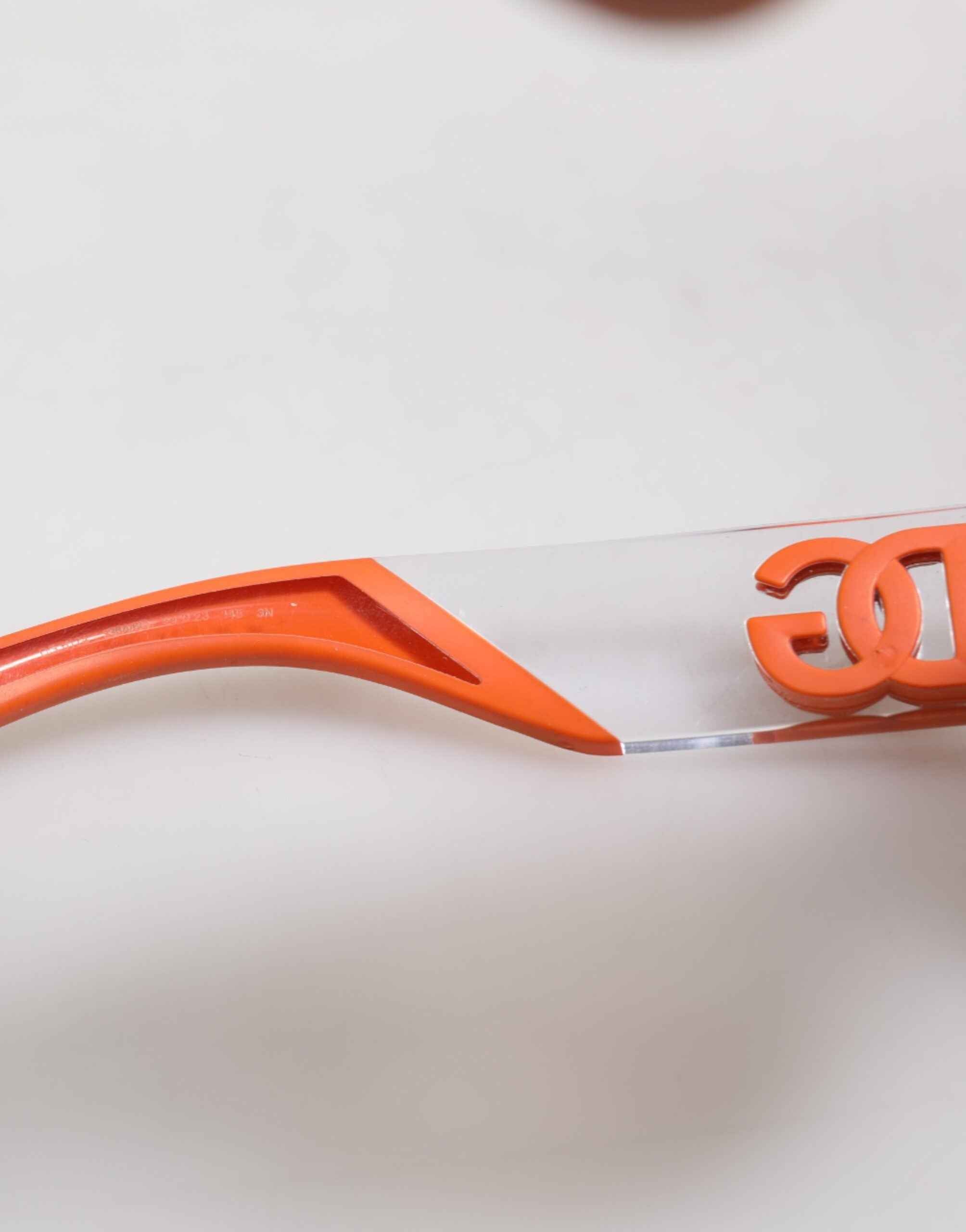 Dolce & Gabbana Orange Reborn To Live Oval Frame Logo Eyewear Sunglasses