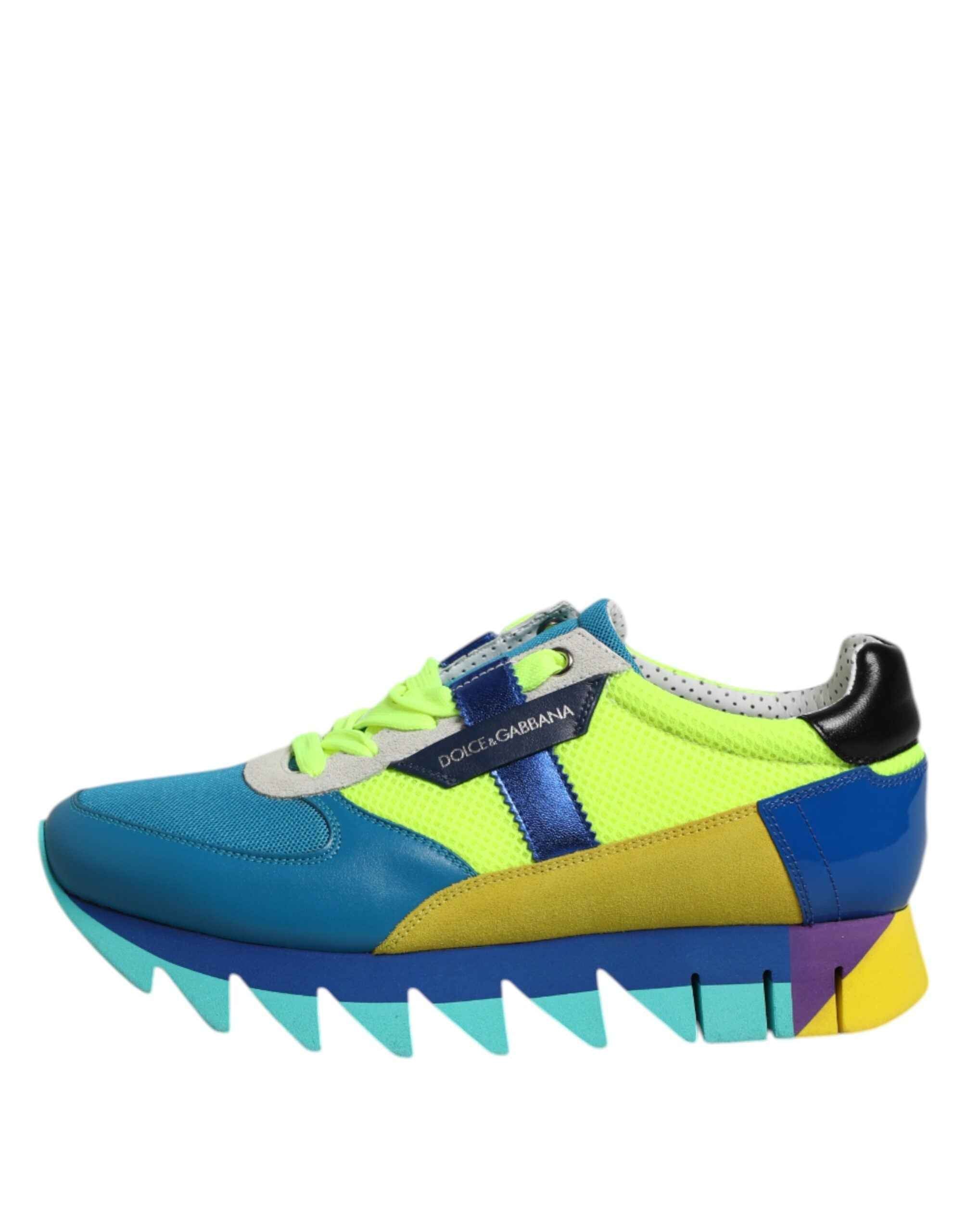 Dolce & Gabbana Multicolor Leather Low Top Men Sneakers Shoes