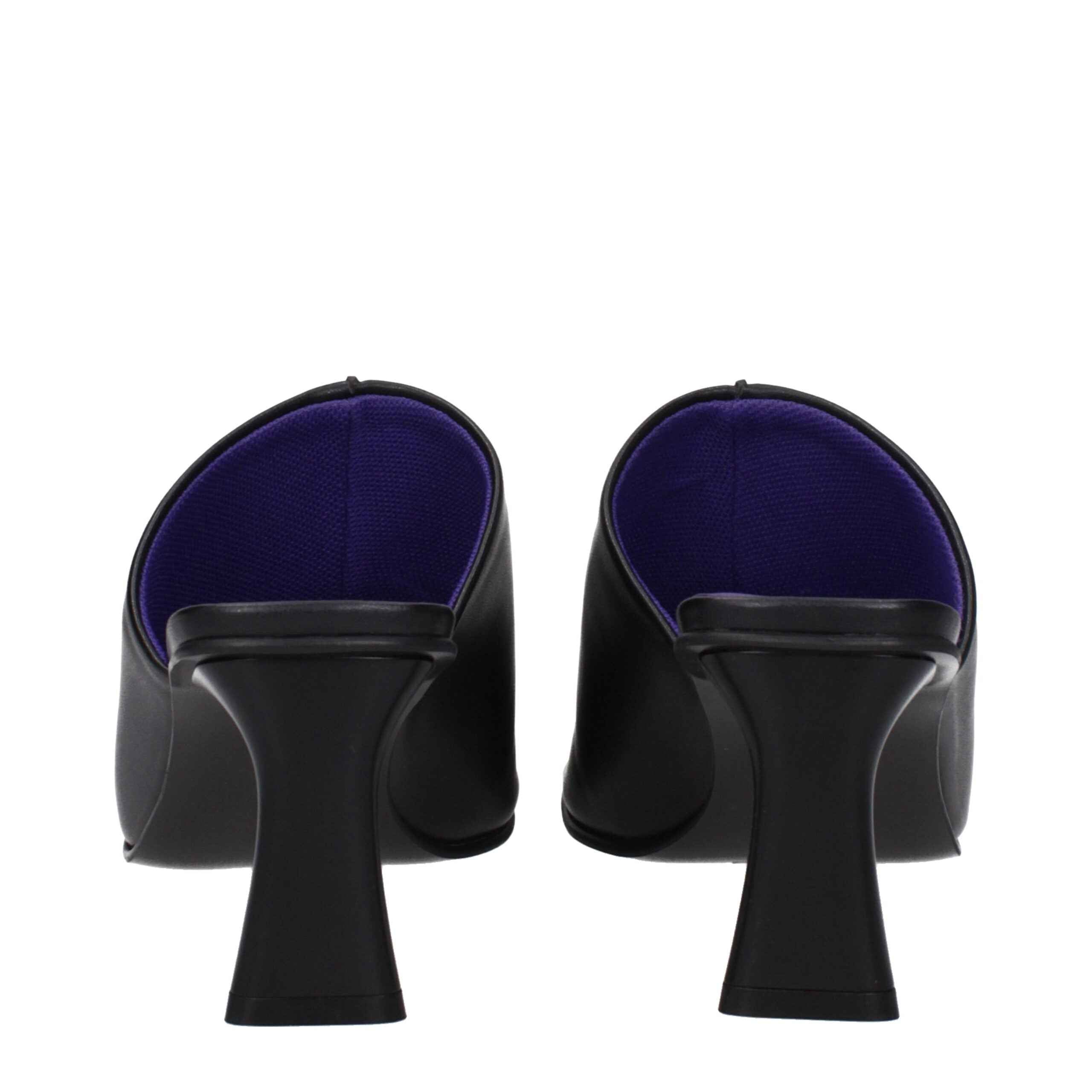 Stella McCartney Black Leather Stiletto Heel Sandals