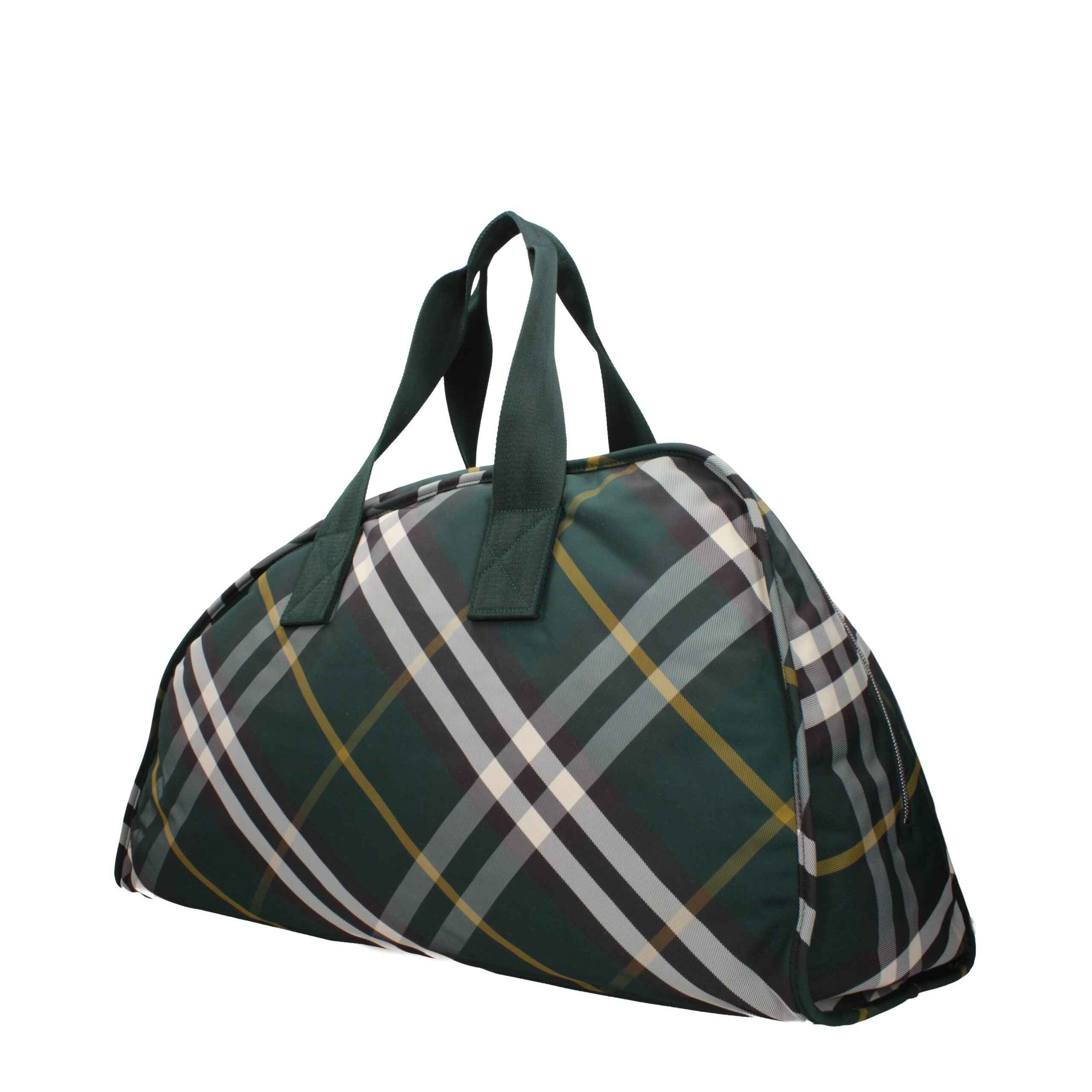 Burberry Green Fabric Luggage And Travel